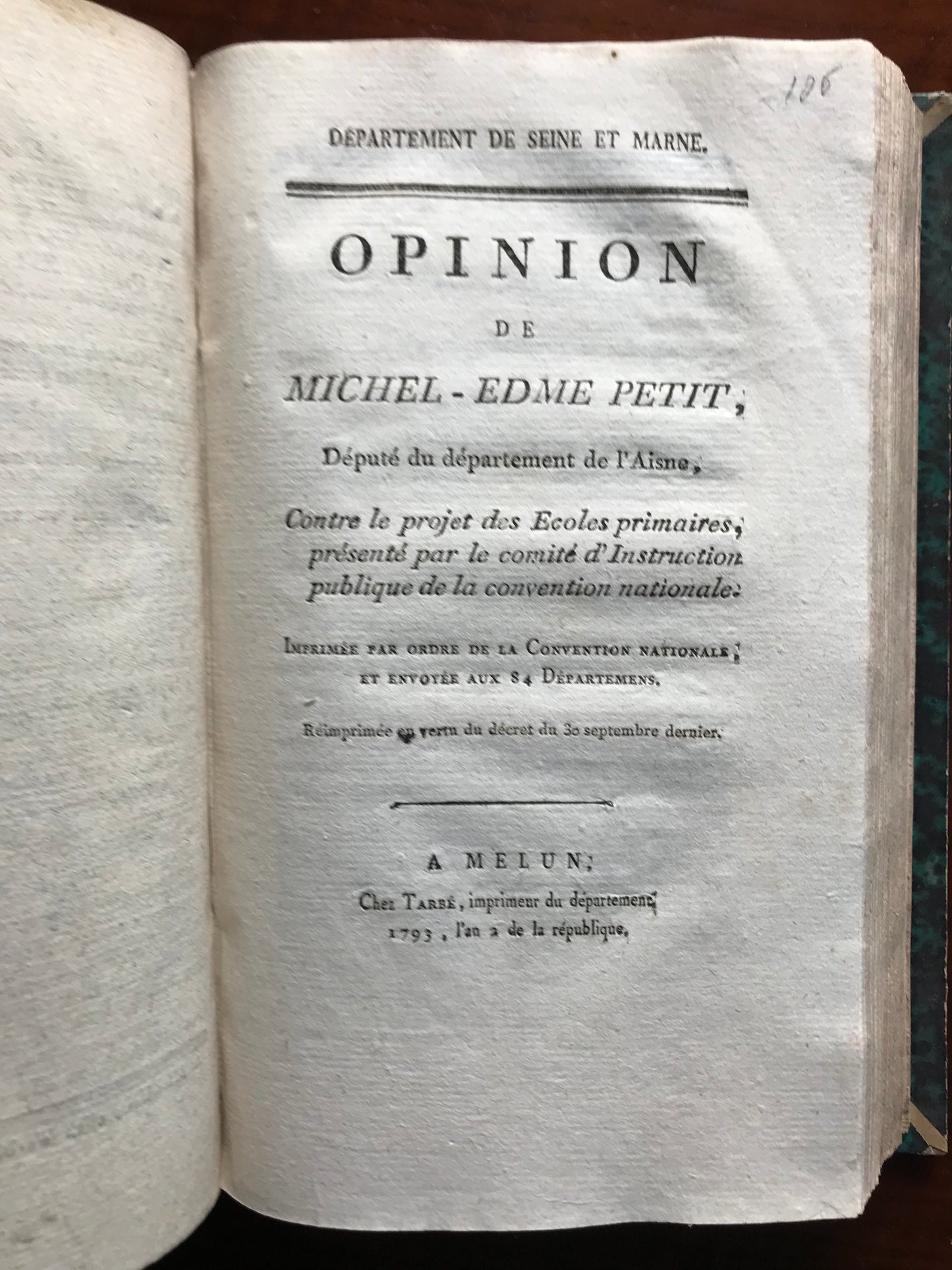 Recueil de diverses pièces et documents sur la Révolution Française