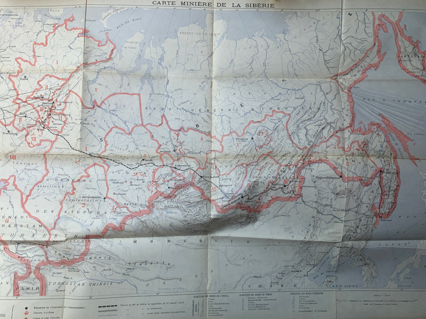 Les gisements aurifères de Sibérie - René de Batz - Edition originale - 1898