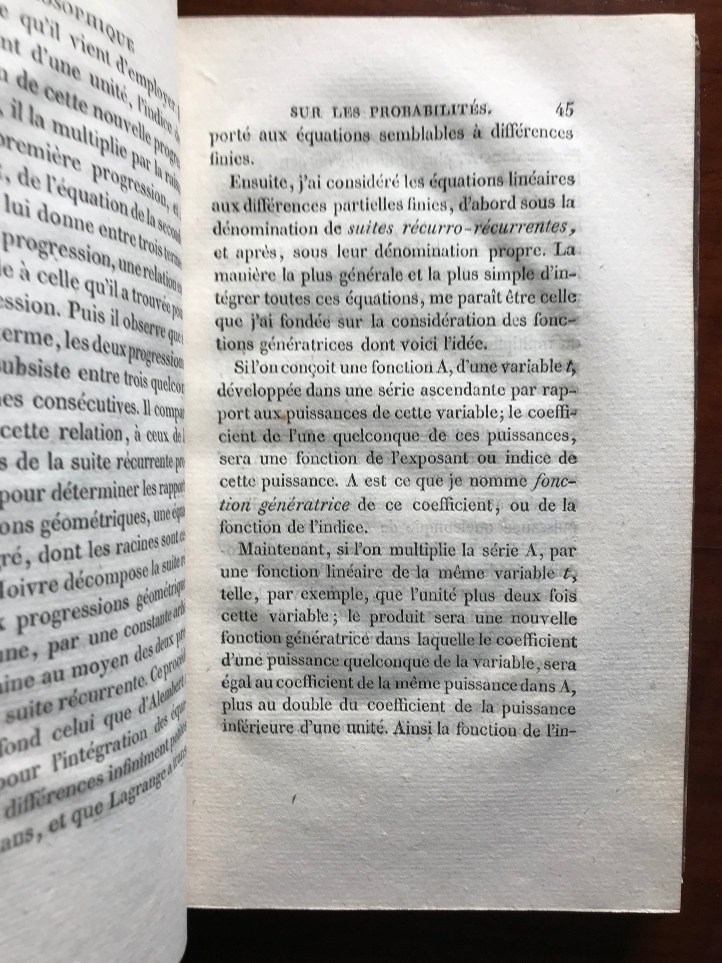Essai philosophique sur les probabilités - Marquis de Laplace - 1819