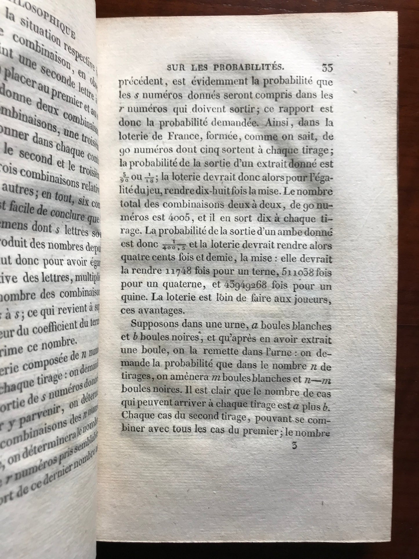 Essai philosophique sur les probabilités - Marquis de Laplace - 1819