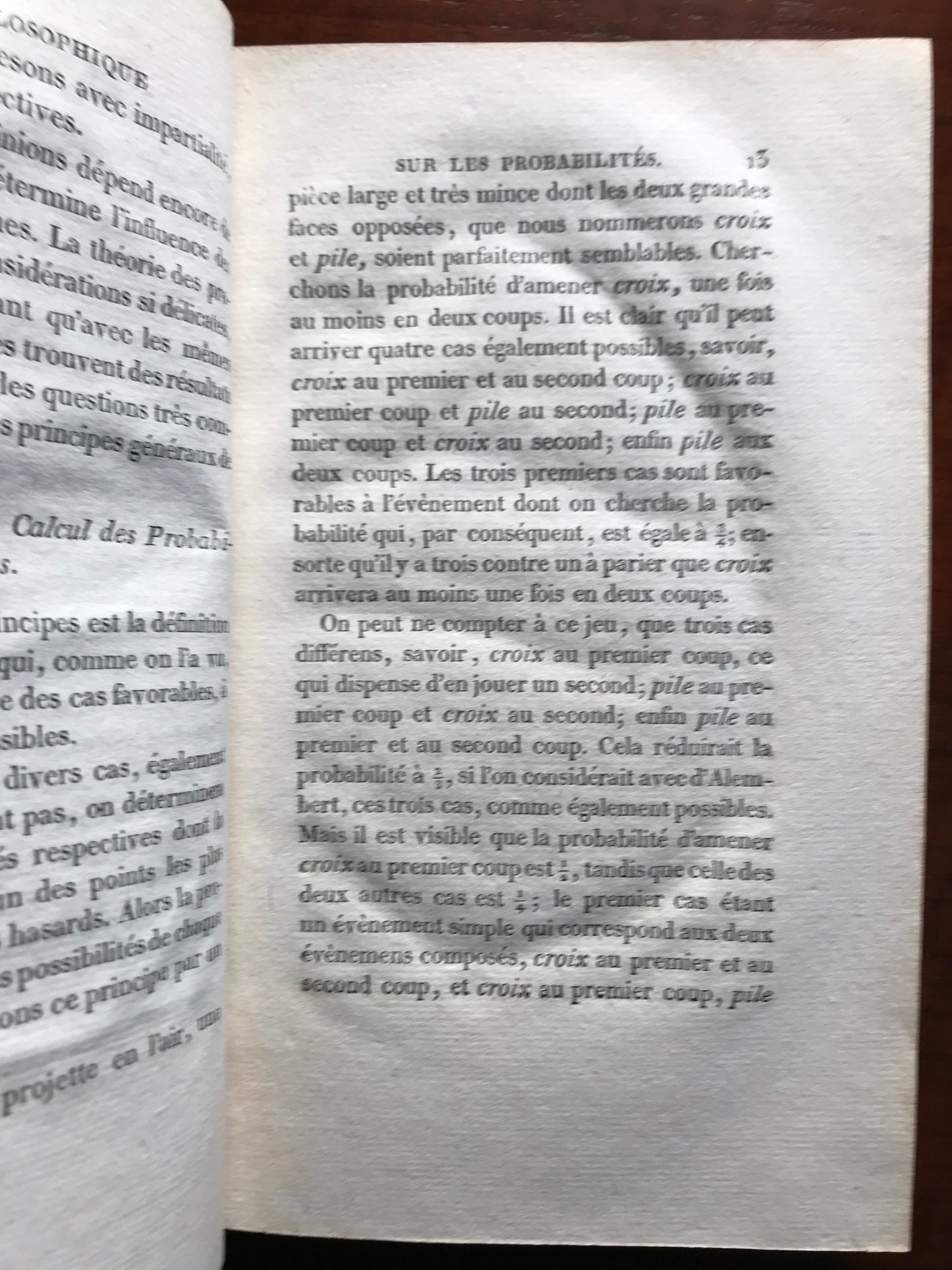 Essai philosophique sur les probabilités - Marquis de Laplace - 1819