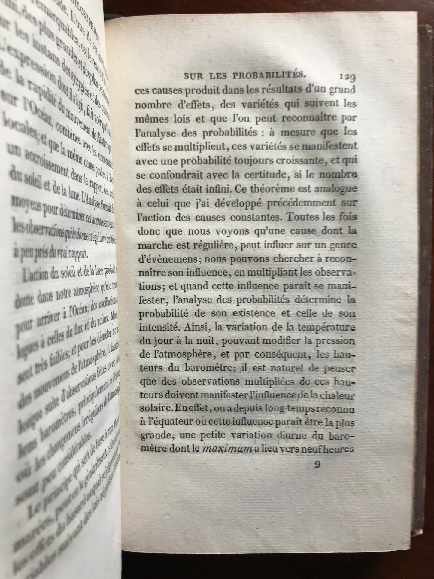 Essai philosophique sur les probabilités - Marquis de Laplace - 1819