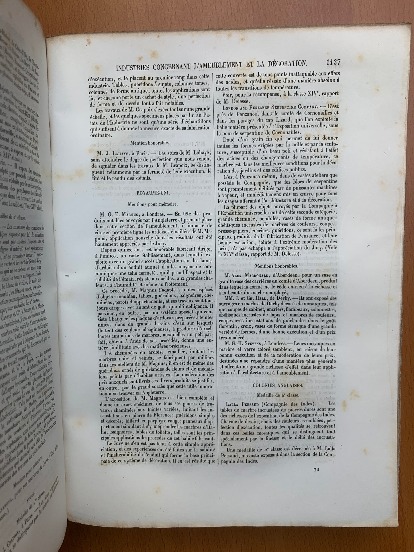 Exposition Universelle de 1855 - Rapports du jury mixte international - 1856