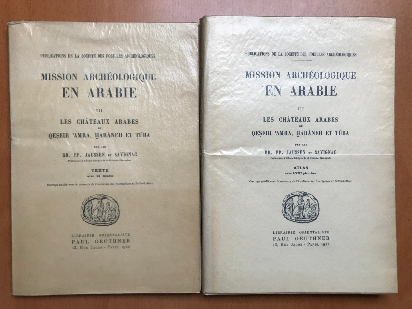 Mission Archéologique en Arabie - Les Châteaux Arabes de Qeseir Amra, Harâneh et Tûba - Jaussen Savignac - 1922
