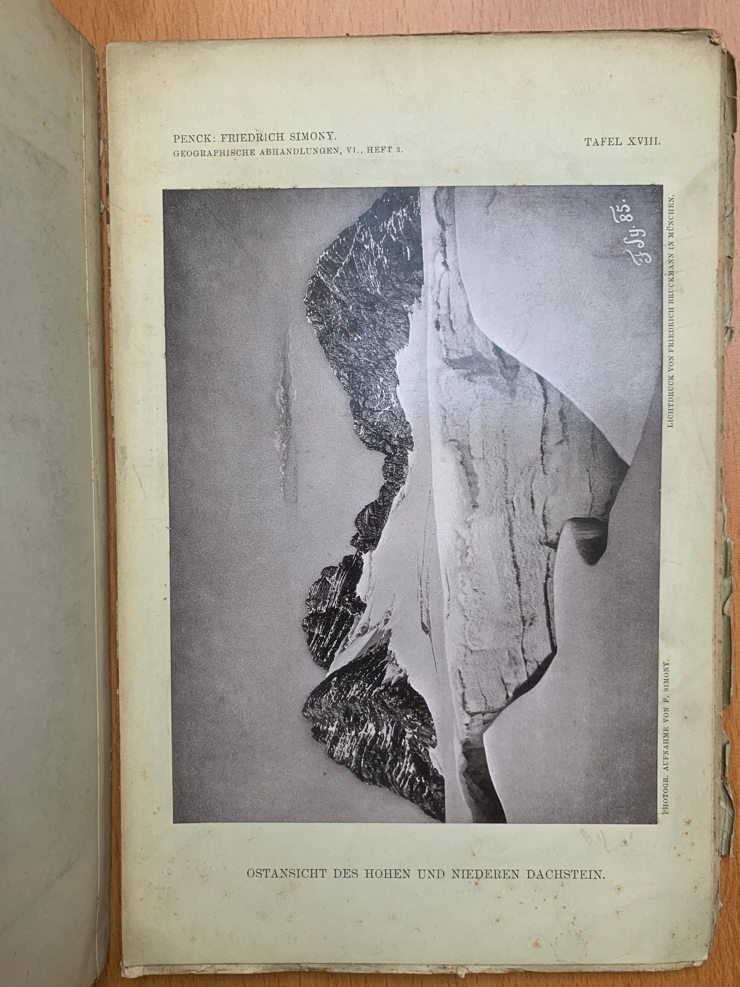 Friedrich Simony - Leben und Wirken eines Alpenforschers - Ein Beitrag zur Geschichte der Geographie on Österreich - Albrecht Penck - 1898
