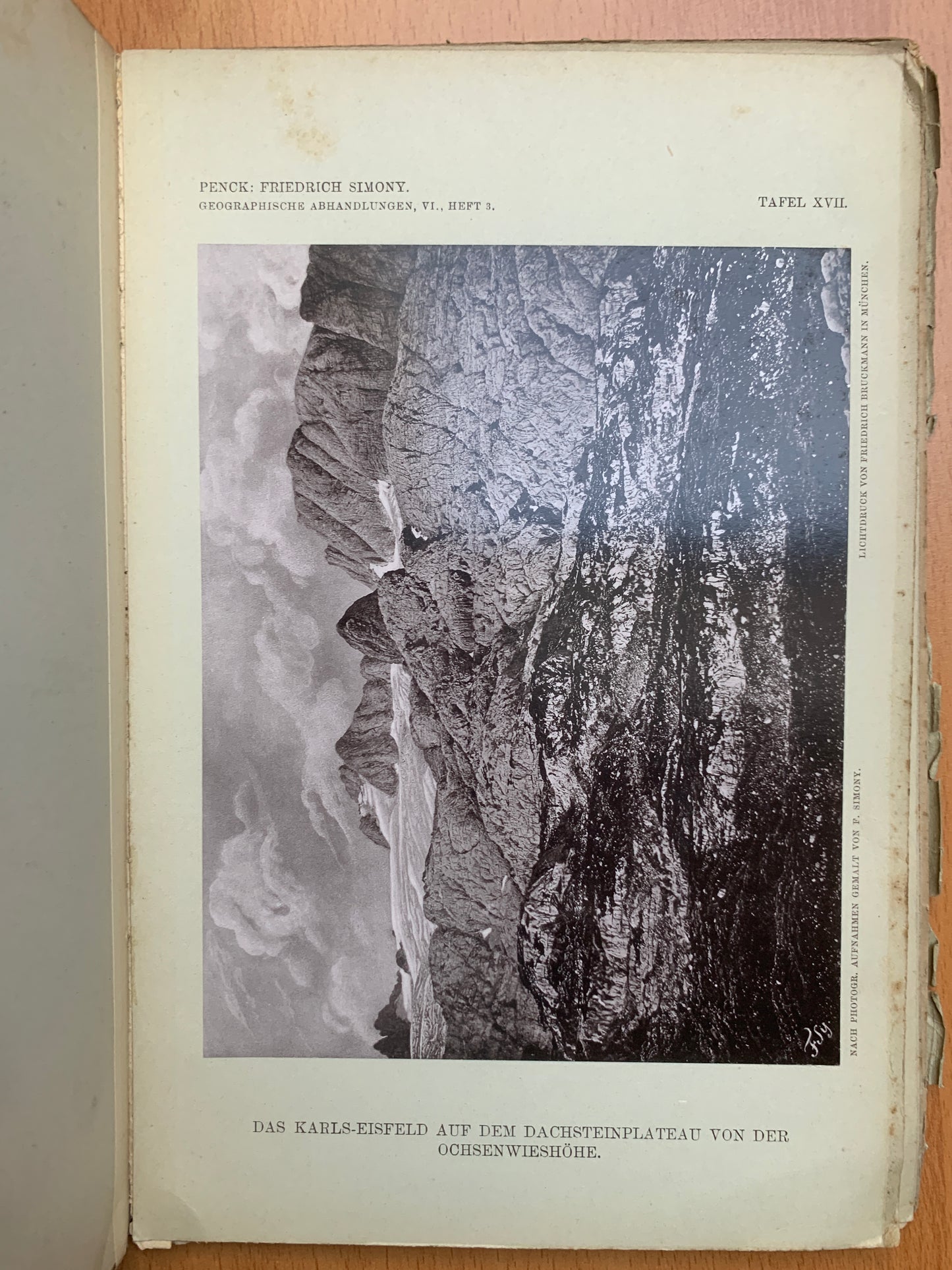 Friedrich Simony - Leben und Wirken eines Alpenforschers - Ein Beitrag zur Geschichte der Geographie on Österreich - Albrecht Penck - 1898