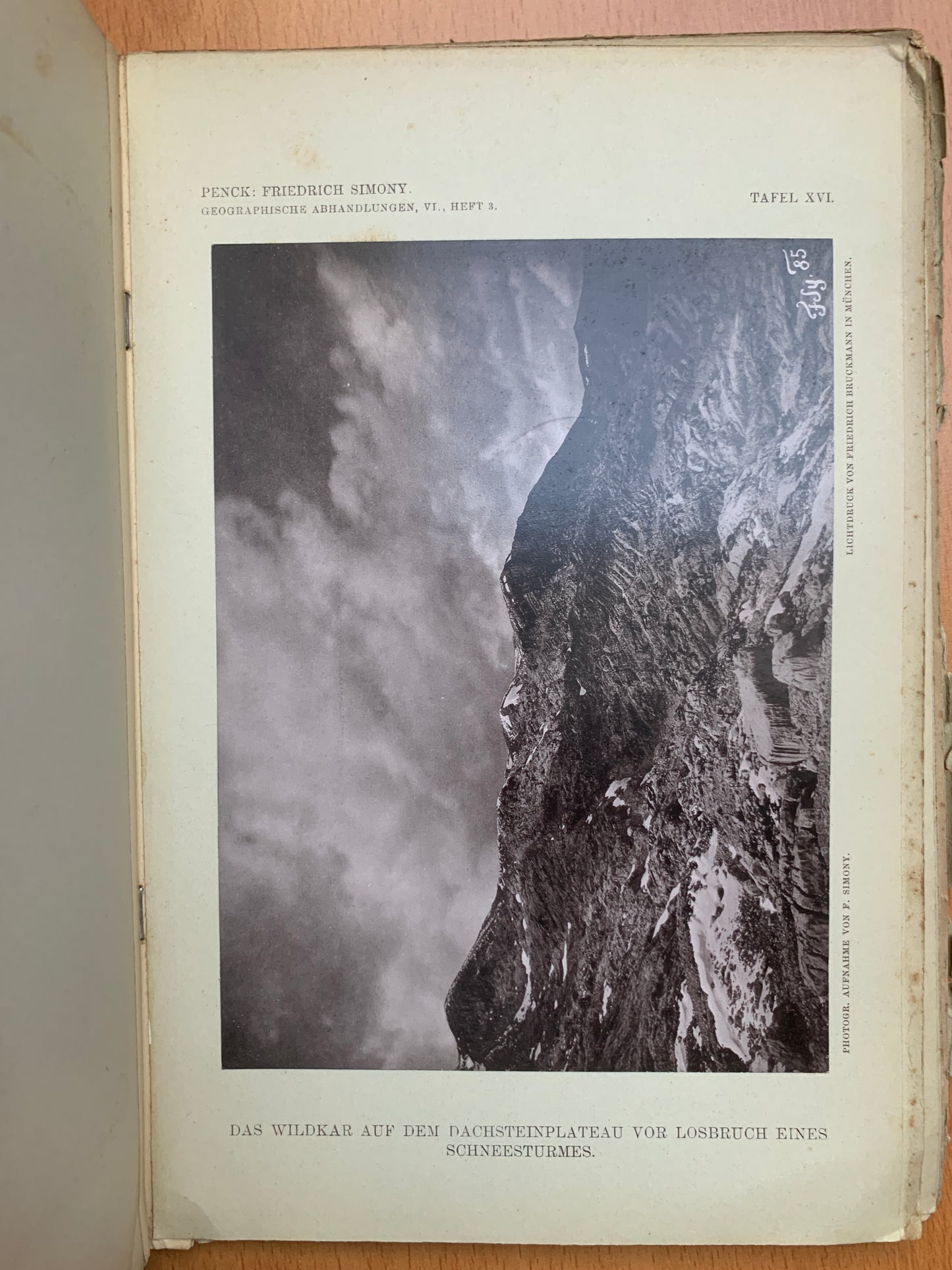 Friedrich Simony - Leben und Wirken eines Alpenforschers - Ein Beitrag zur Geschichte der Geographie on Österreich - Albrecht Penck - 1898