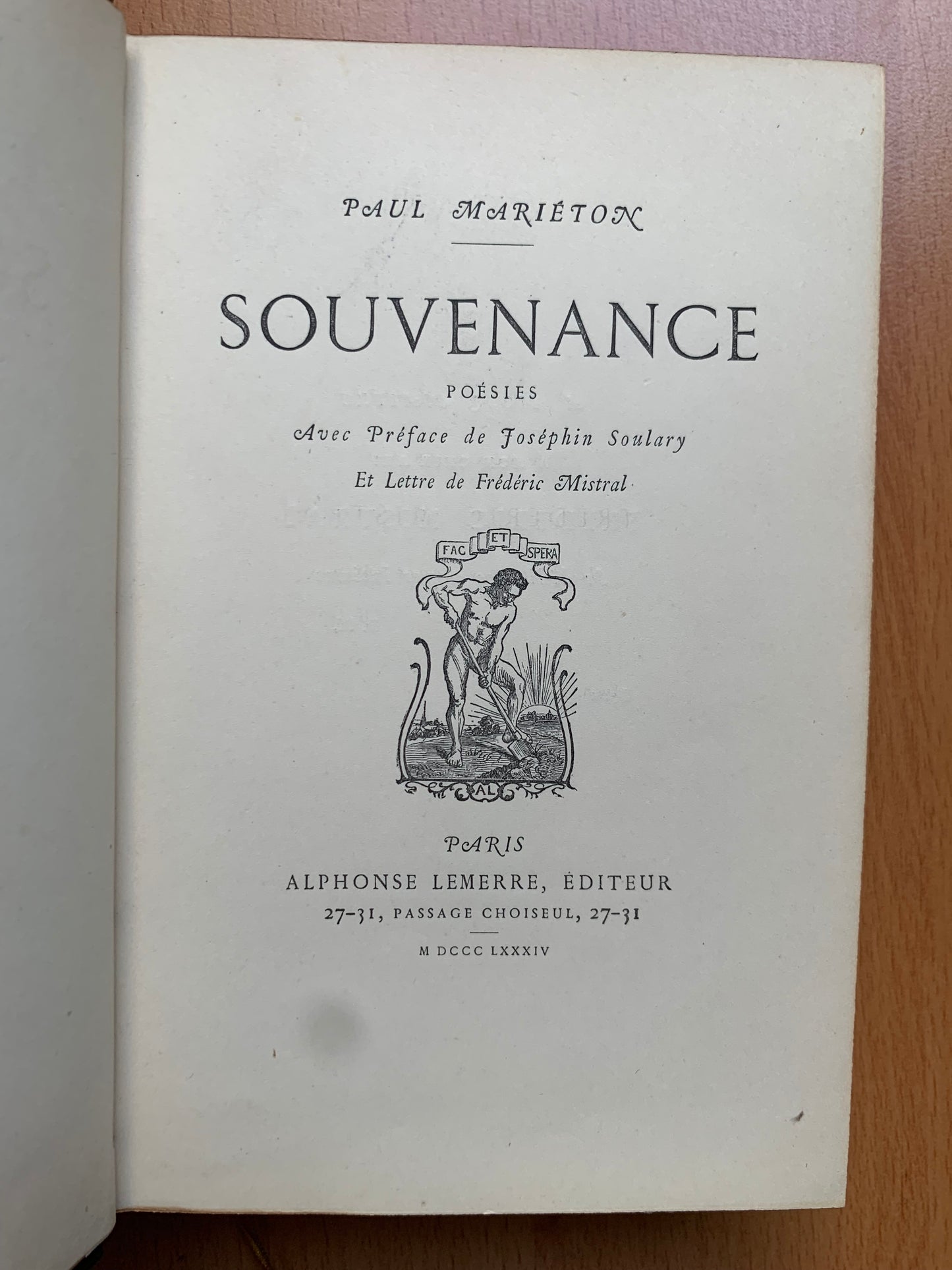 Souvenance - Le Livre de la Mélancolie - Hellas - Paul Mariéton - Envois autographes - 1884