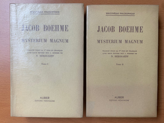 Jacob Boehme - Mysterium Magnum - Nicolas Berdiaeff - 2 tomes - 1945