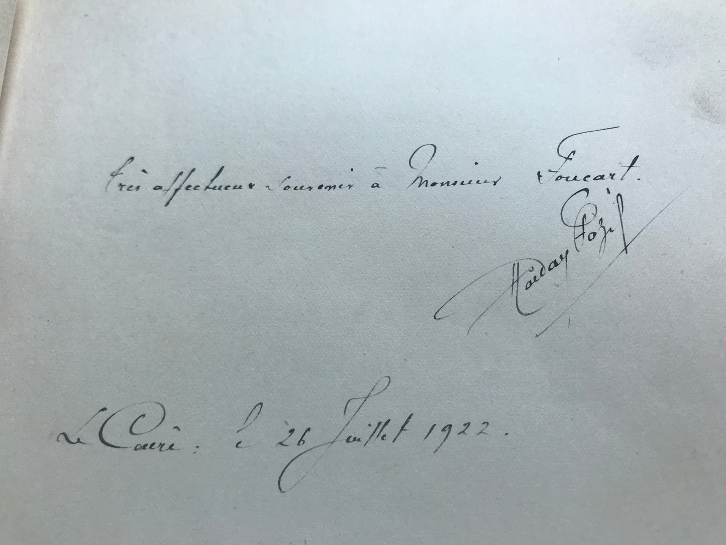 Gerbe d'Orient - Prince Haidar (Ali Chinasi Fazil) - Envoi autographe - EO 1921