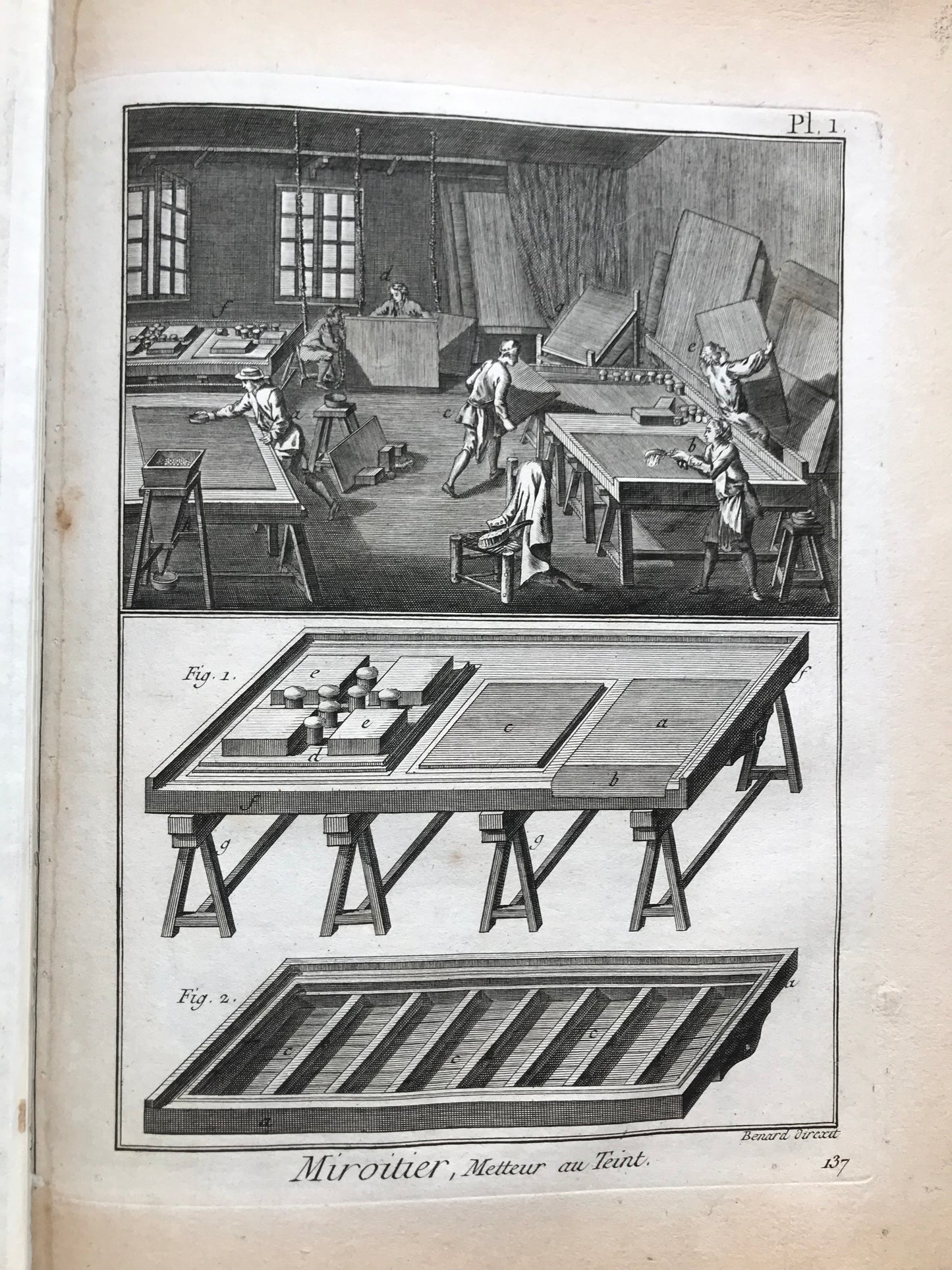 Encyclopédie Diderot & d'Alembert - Ensemble complet des planches sur la miroiterie et les glaces