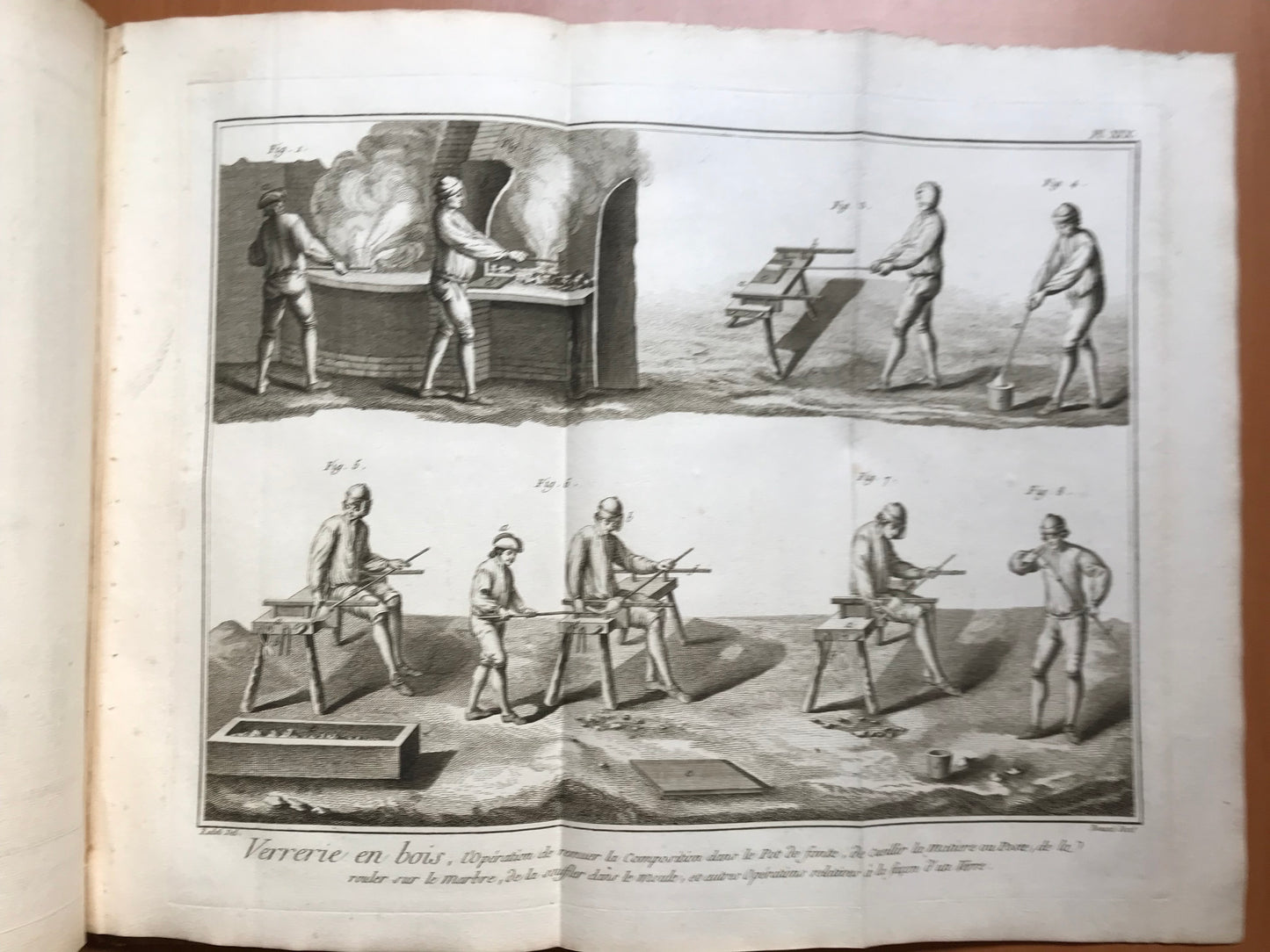 Ensemble complet des 58 planches sur la verrerie et le vitrier - Encyclopédie Diderot d'Alembert - XVIIIe