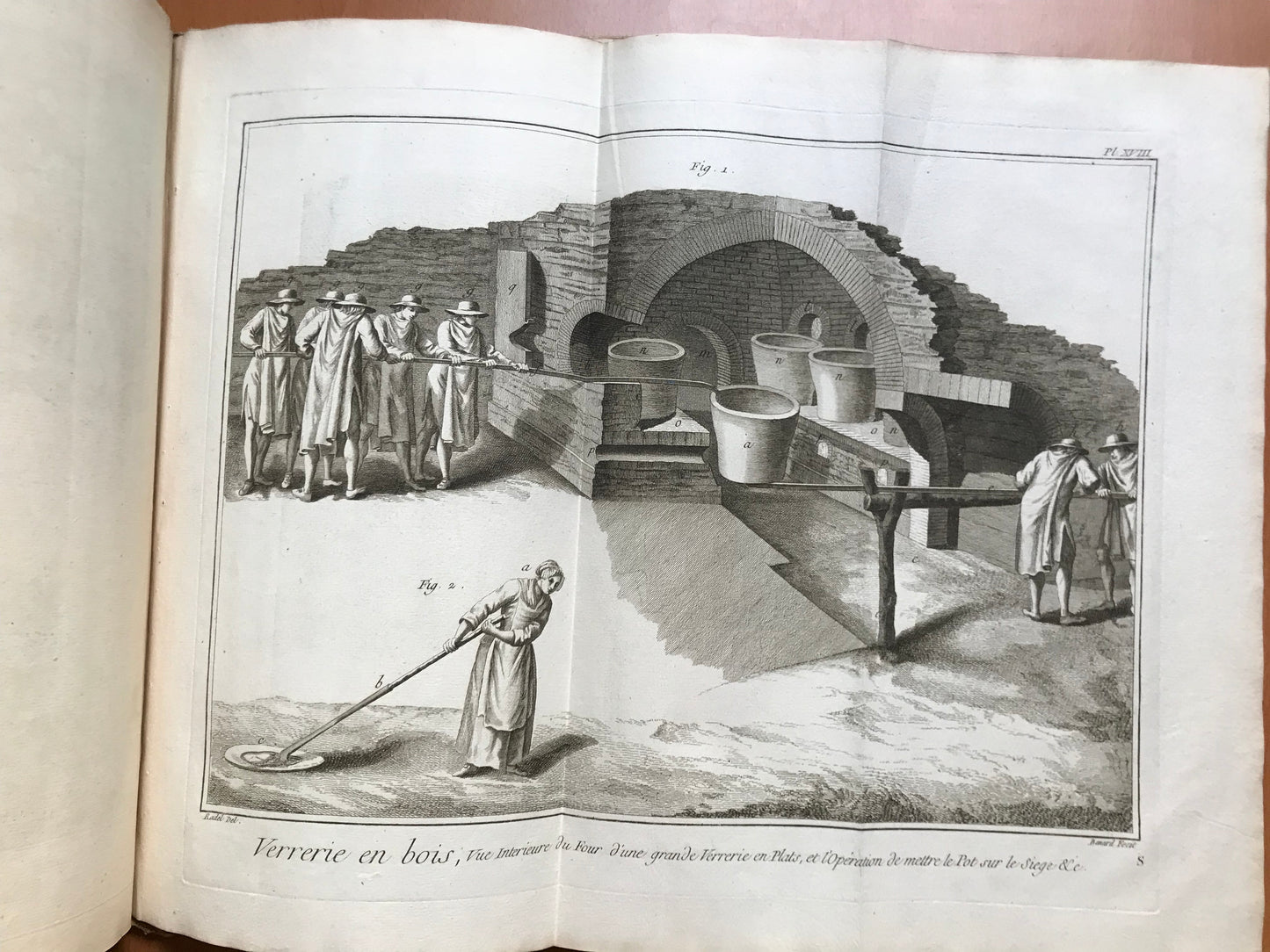 Ensemble complet des 58 planches sur la verrerie et le vitrier - Encyclopédie Diderot d'Alembert - XVIIIe