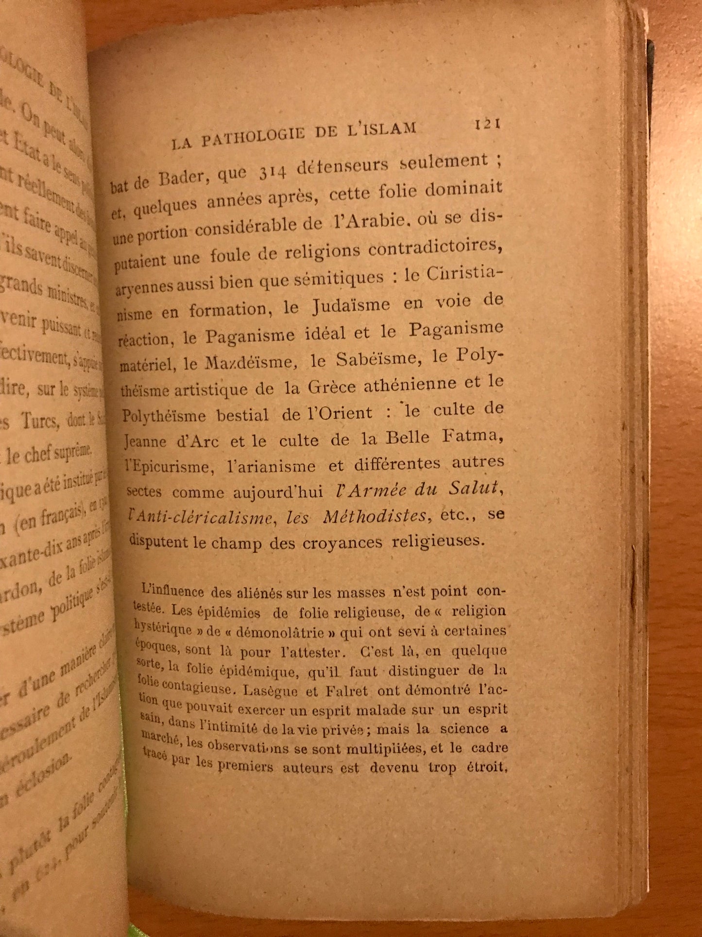 La Pathologie de l'Islam et les moyens de la détruire - Etude psychologique - Définition des sociétés aryennes & des sociétés sémitiques Islamisme - Mahomet - Le Koran - Le Fatalisme - L'Osmanisme - Solution de la Question arménienne - Kimon - 1897