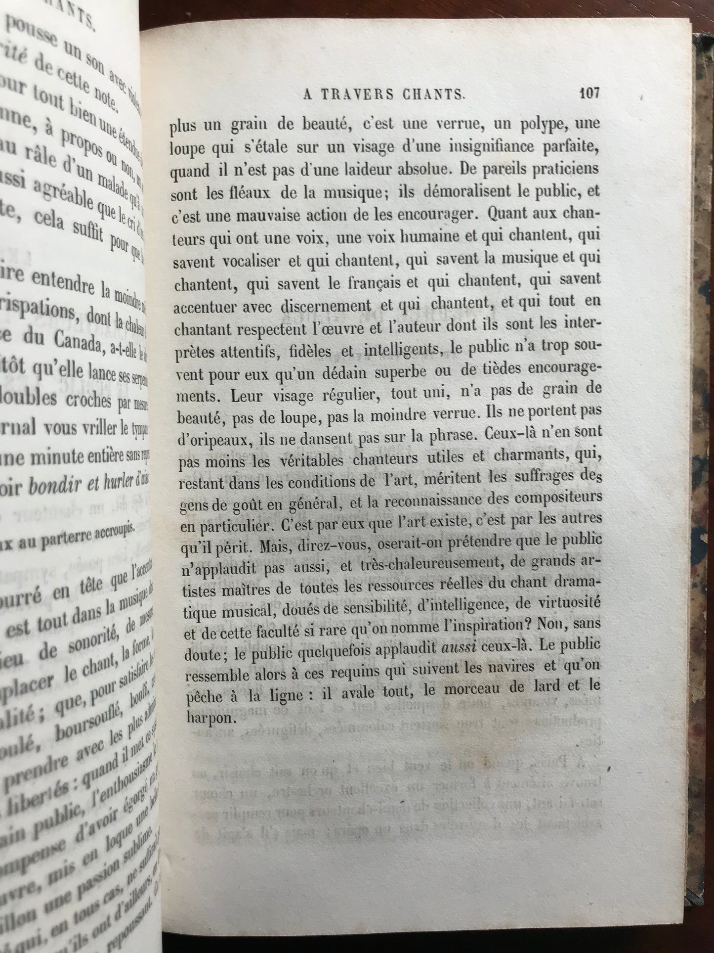 A travers chants - Etudes musicales, adorations, boutades et critiques - Hector Berlioz - Edition originale - 1862