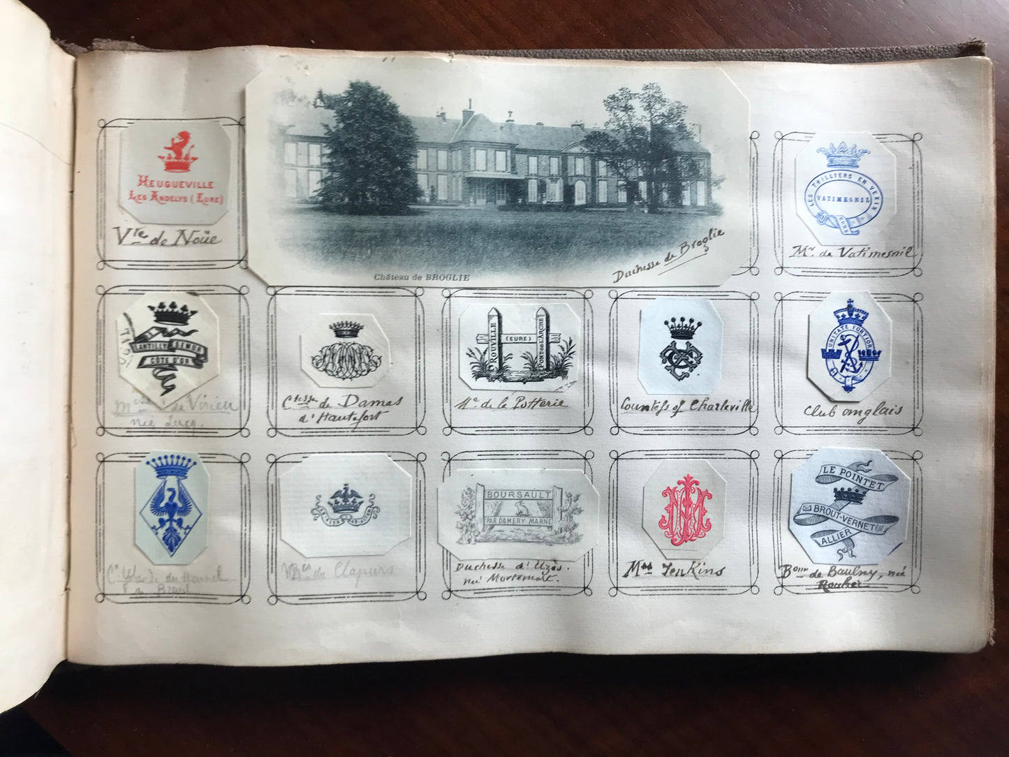 Album de Monogrammes et Autographes - Personnalités historiques de la Noblesse - c 1900