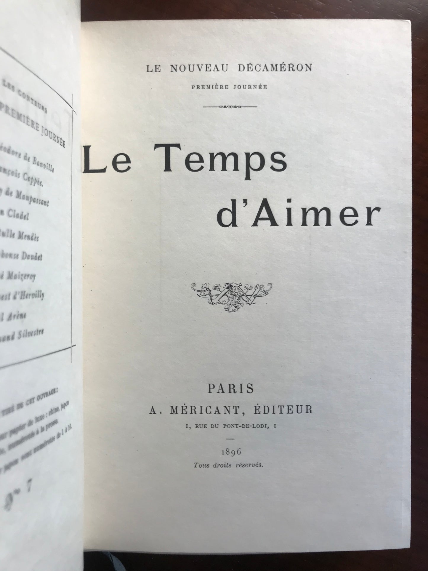 Le nouveau Décaméron - Mérican - Exemplaire sur Japon - 1896