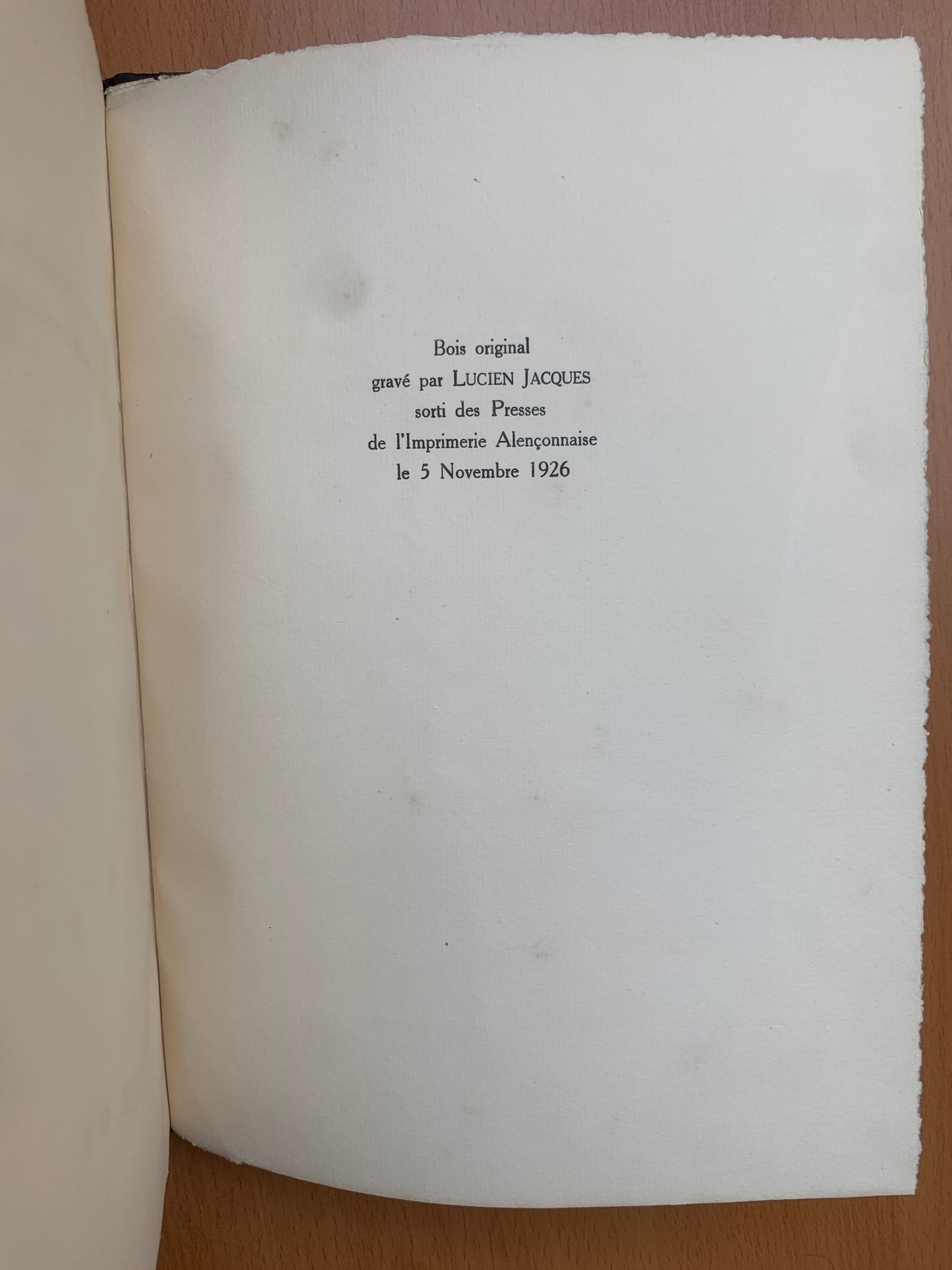 Diptyque - Bois original de Lucien Jacques - Le Marois - Edition originale - 1926