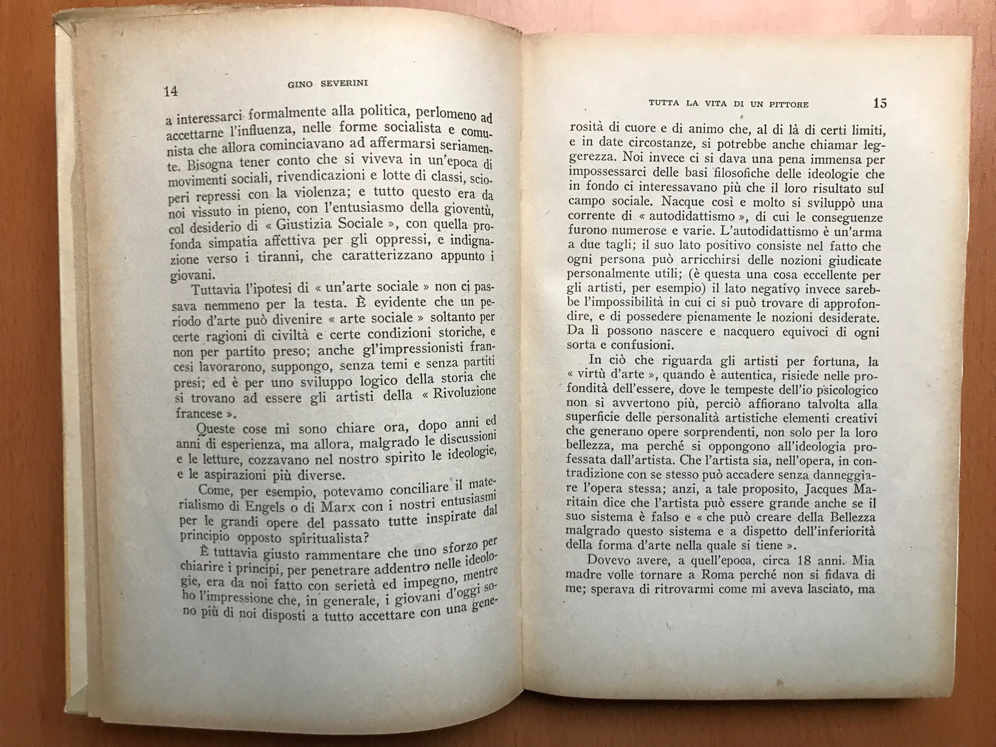 Tutta la Vita di un Pittore - Gino Severini - Envoi autographe - EO - 1946