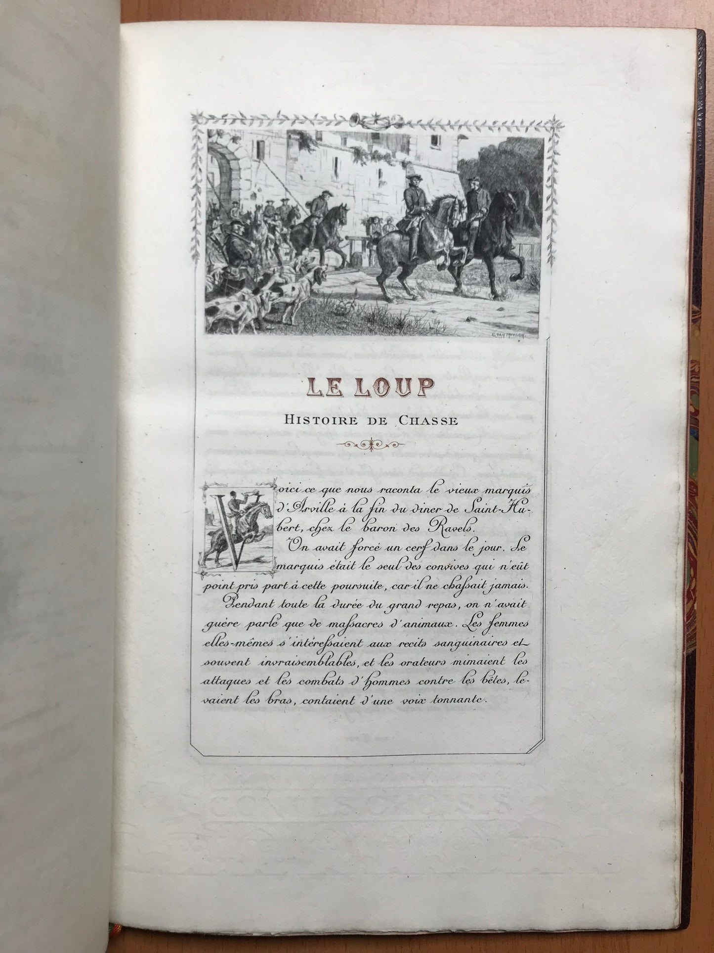 Le Loup - Histoire de chasse - Guy de Maupassant - Contes choisis publiés par les Bibliophiles Contemporains - 1891