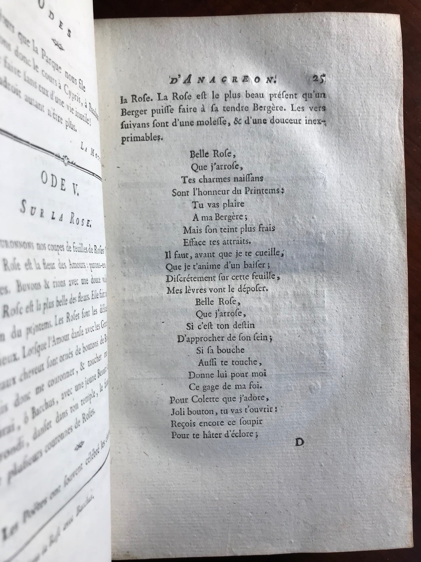 Anacréon, Sapho, Bion et Moschus - Traduction nouvelle en prose, suivie de la Veillée des fêtes de Vénus et d'un choix de pièces de différens auteurs par Moutonnet de Clairfons - 1780