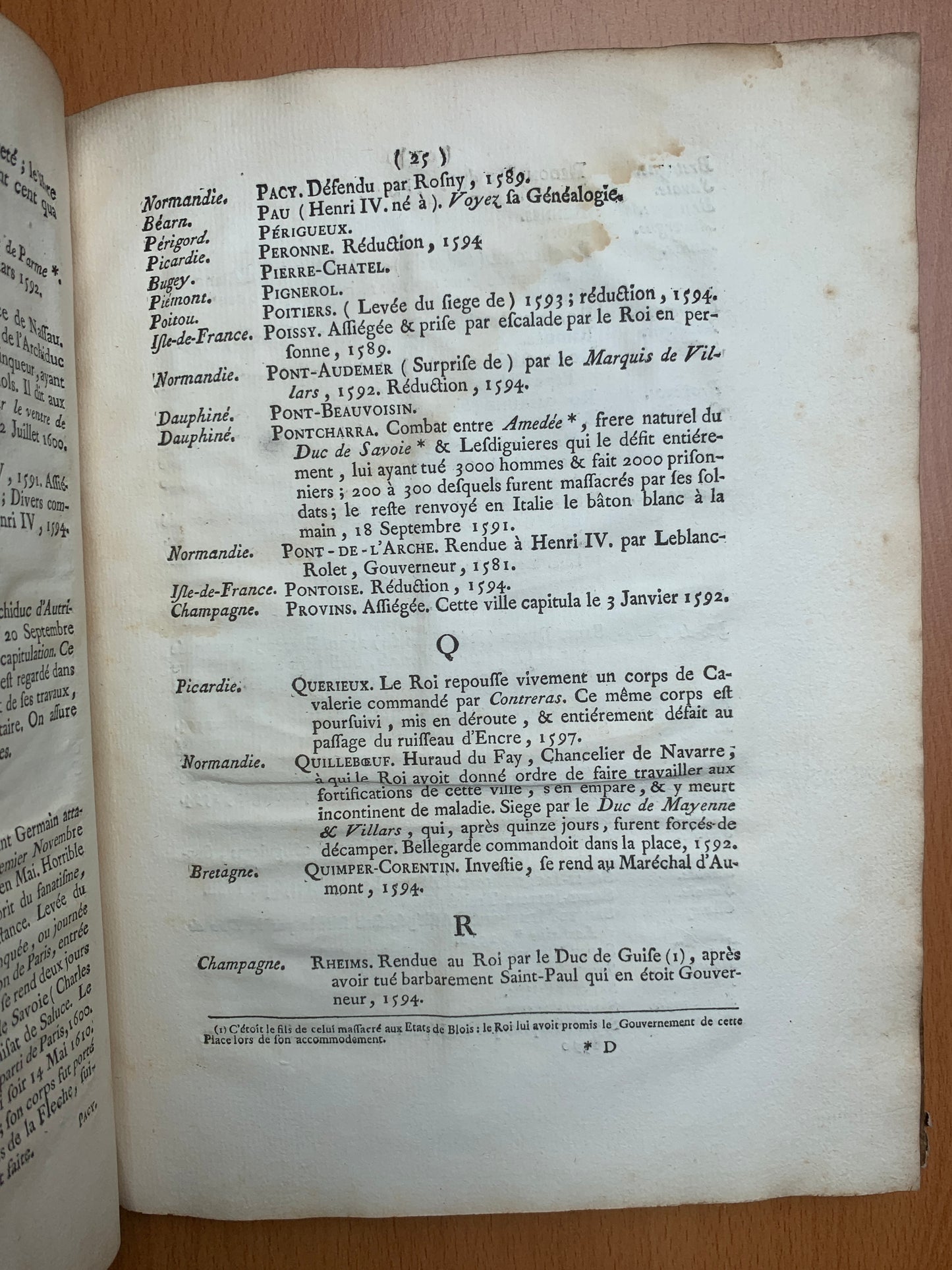 Atlas historique, chronologique et géographique du Règne de Henri IV, depuis 1589 jusqu'en 1610 - 1783