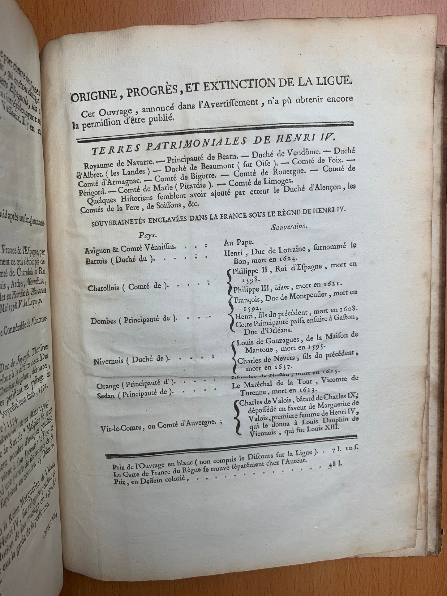 Atlas historique, chronologique et géographique du Règne de Henri IV, depuis 1589 jusqu'en 1610 - 1783