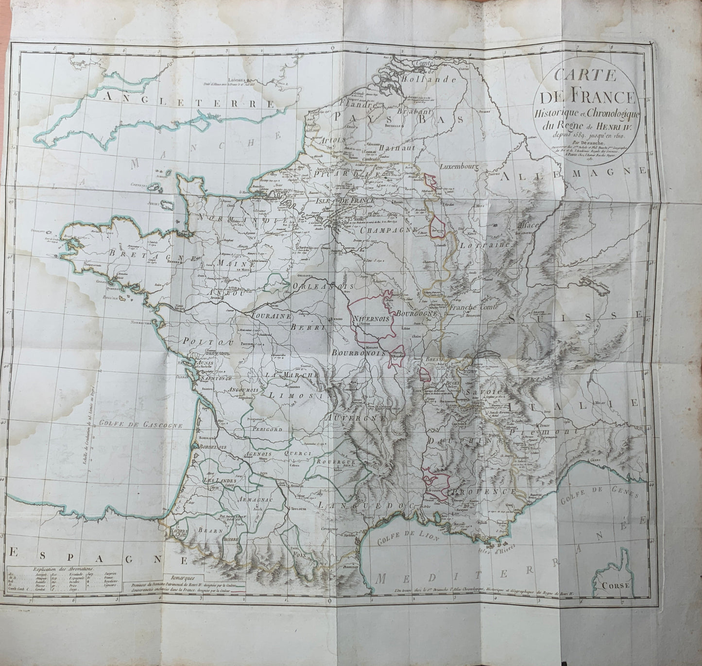 Atlas historique, chronologique et géographique du Règne de Henri IV, depuis 1589 jusqu'en 1610 - 1783