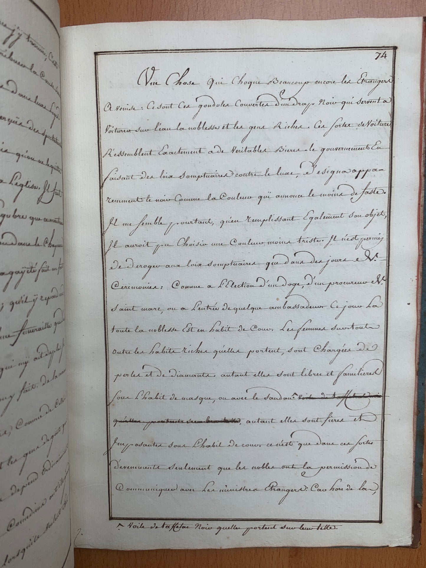 Manuscrit - Itinéraire historique pour servir au voyage en Italie - c 1700