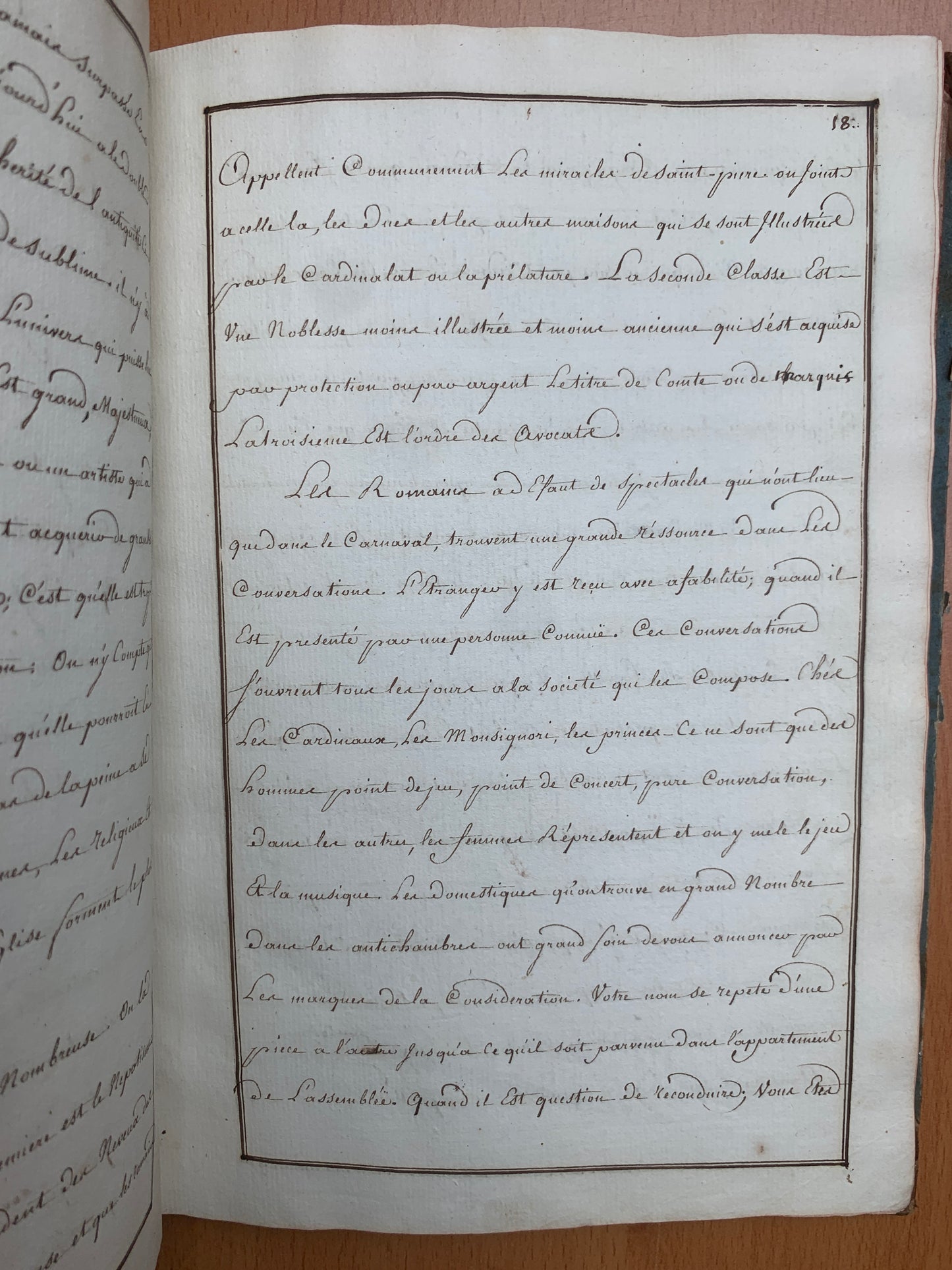 Manuscrit - Itinéraire historique pour servir au voyage en Italie - c 1700