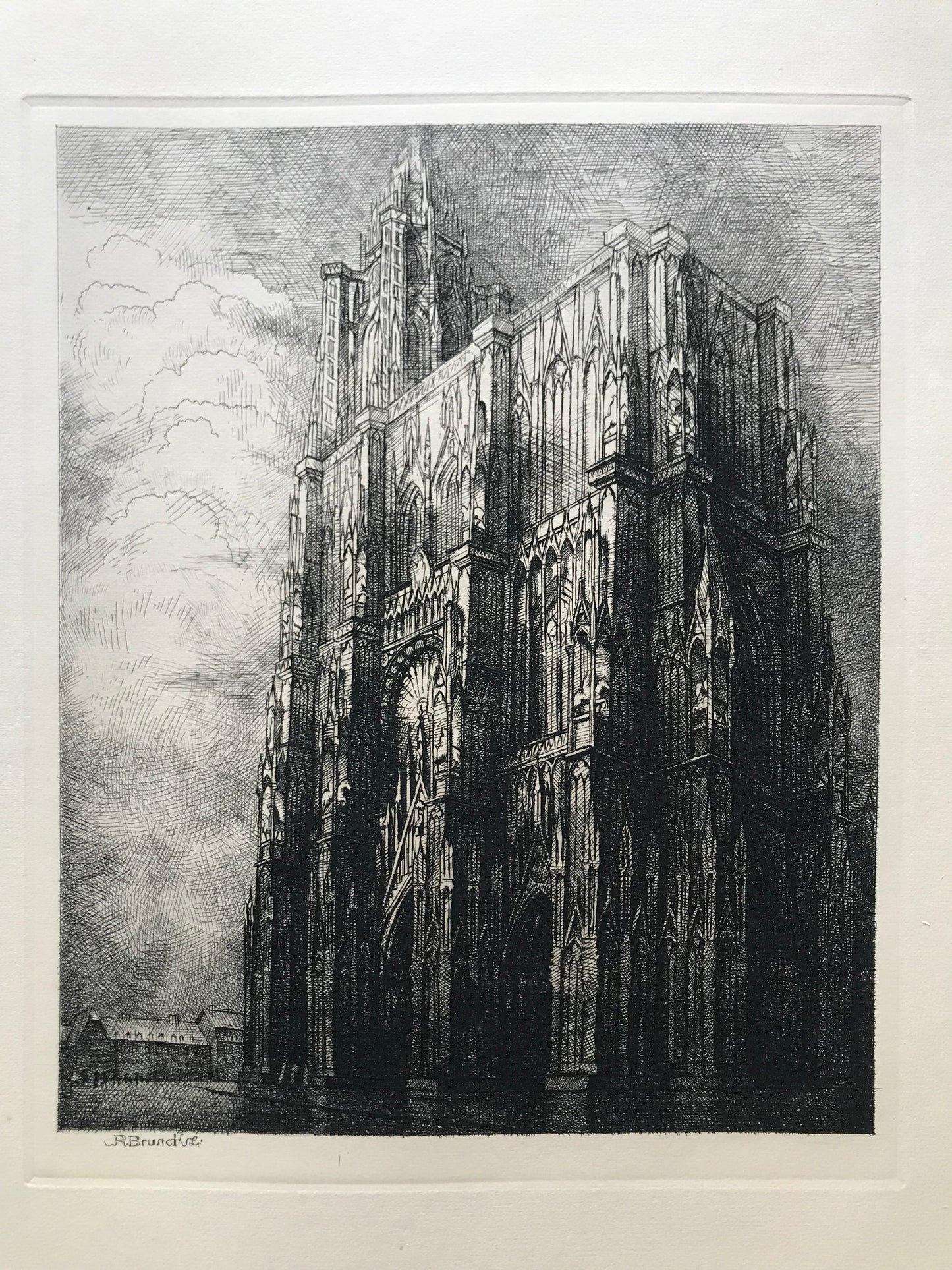 Hitt grattle mer bi Wind un Sturm Uff d'Schnecke nuff Uum Müenschterdhurm - Albert Matthis - 1934