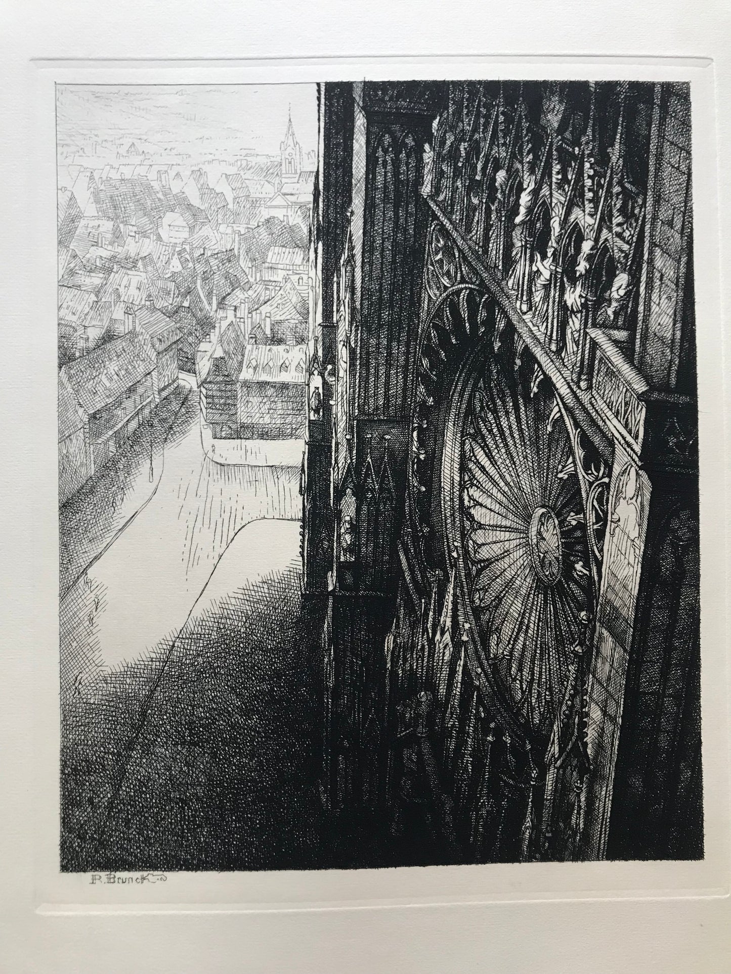 Hitt grattle mer bi Wind un Sturm Uff d'Schnecke nuff Uum Müenschterdhurm - Albert Matthis - 1934