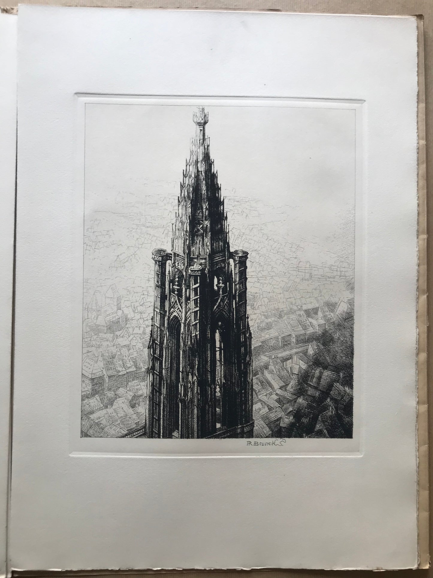 Hitt grattle mer bi Wind un Sturm Uff d'Schnecke nuff Uum Müenschterdhurm - Albert Matthis - 1934