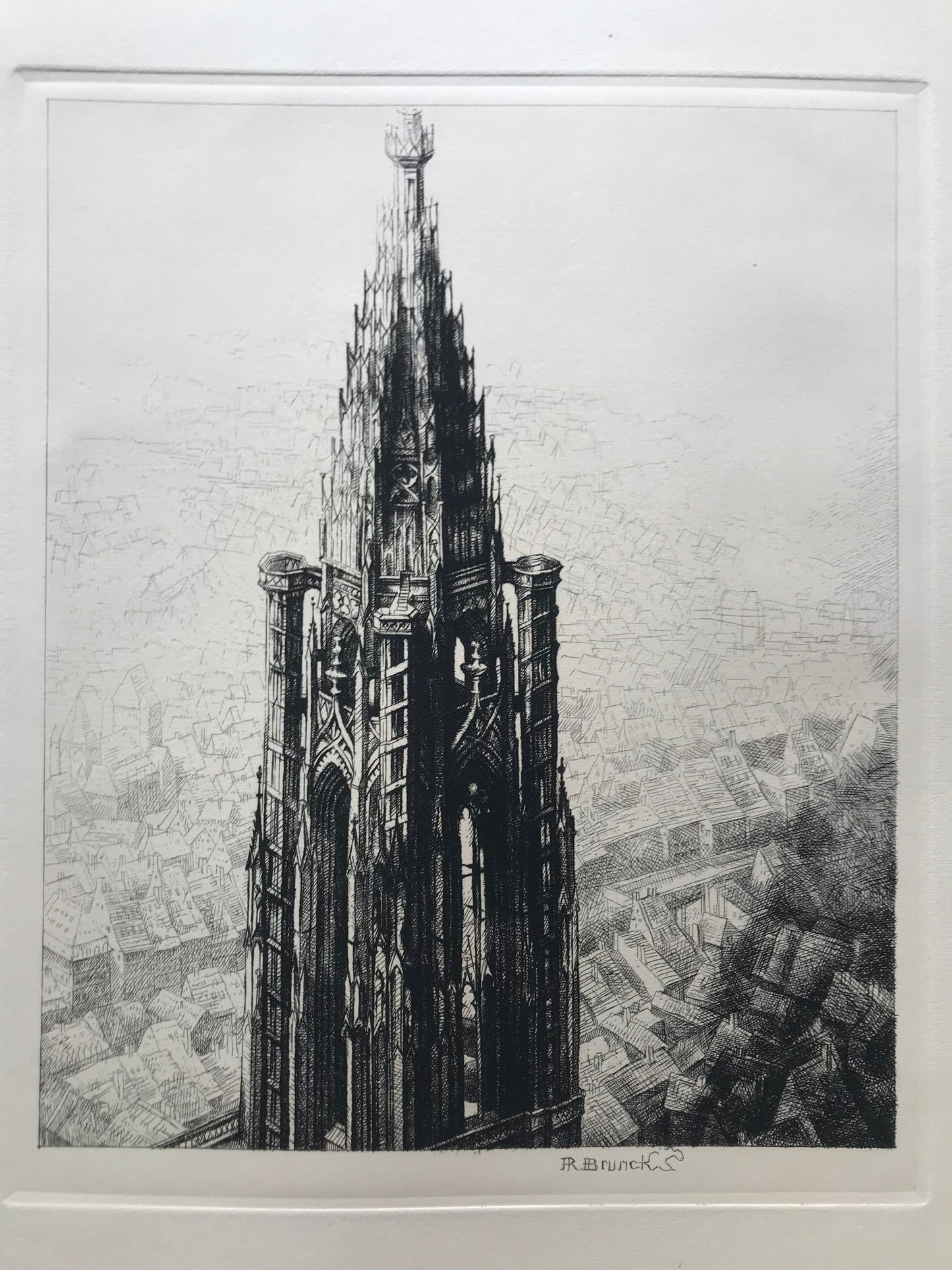 Hitt grattle mer bi Wind un Sturm Uff d'Schnecke nuff Uum Müenschterdhurm - Albert Matthis - 1934