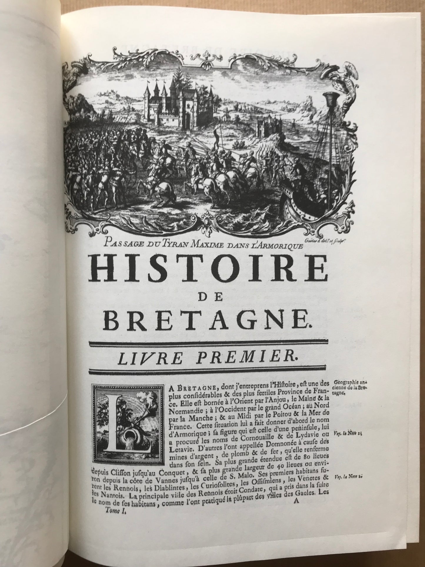 Histoire ecclésiastique et civile de Bretagne et Mémoires pour servir de preuves à l'Histoire ecclésiastique et civile de Bretagne - Dom Pierre-Hyacinthe Morice - 1974