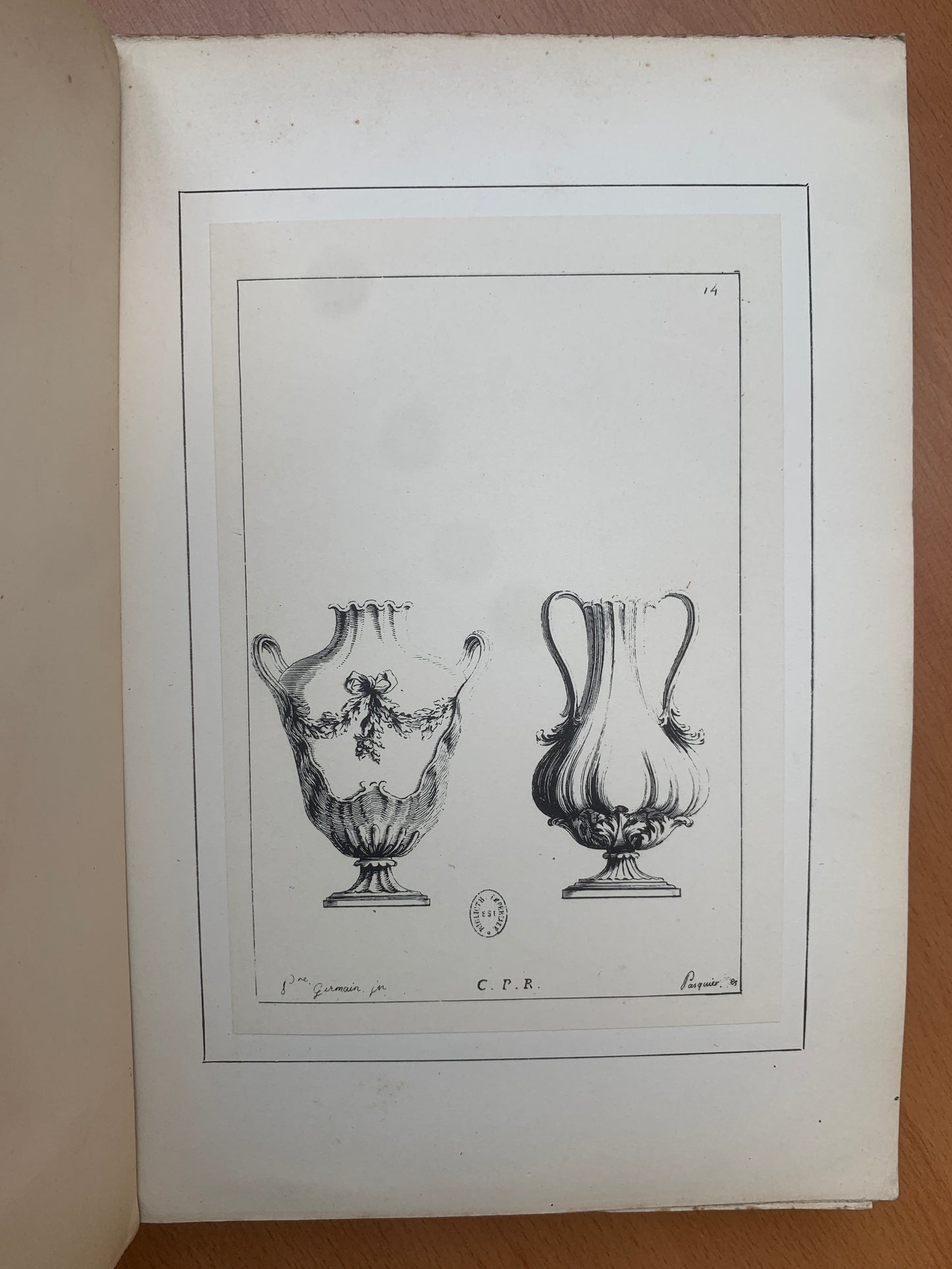 Eléments d'Orfèvrerie - Divisés en deux parties de cinquante feuilles chacune composés par Pierre Germain - 1889