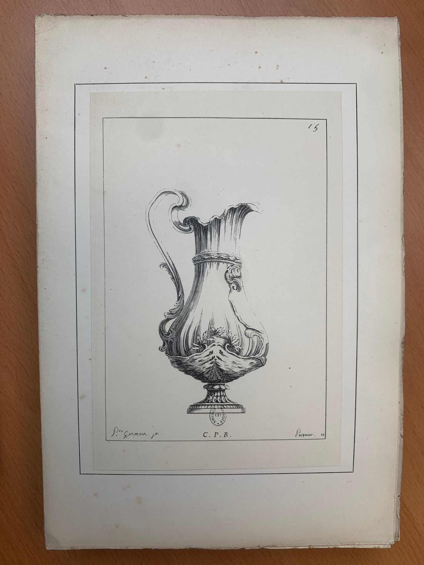 Eléments d'Orfèvrerie - Divisés en deux parties de cinquante feuilles chacune composés par Pierre Germain - 1889