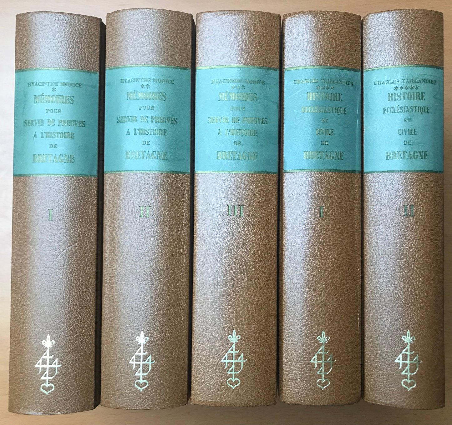 Histoire ecclésiastique et civile de Bretagne et Mémoires pour servir de preuves à l'Histoire ecclésiastique et civile de Bretagne - Dom Pierre-Hyacinthe Morice - 1974