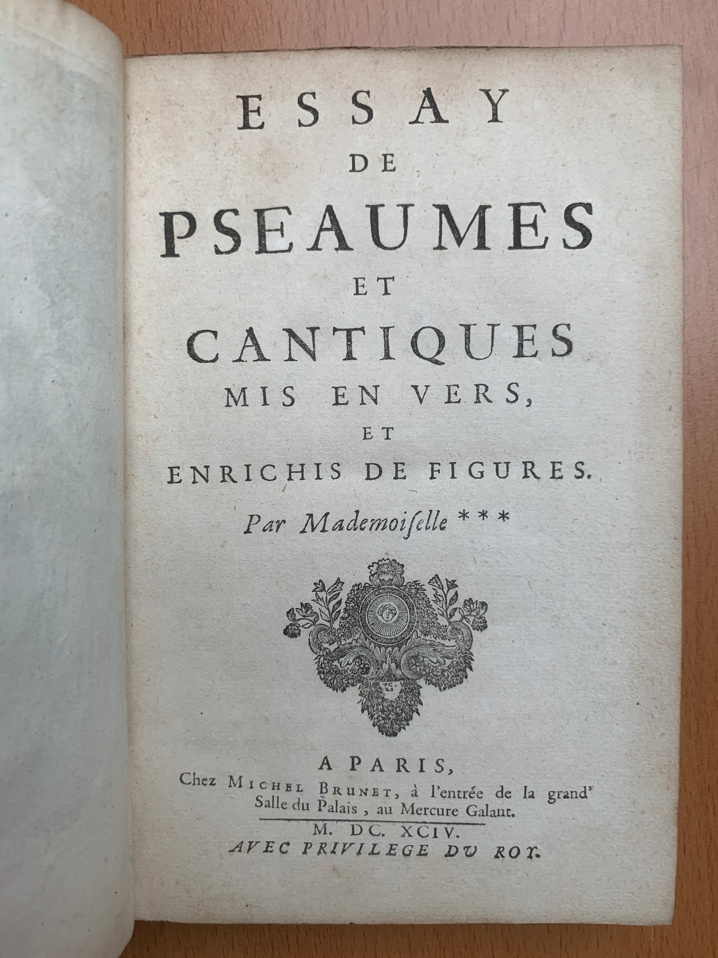 Essay de pseaumes et cantiques mis en vers et enrichis de figures - Élisabeth-Sophie Chéron - 1694