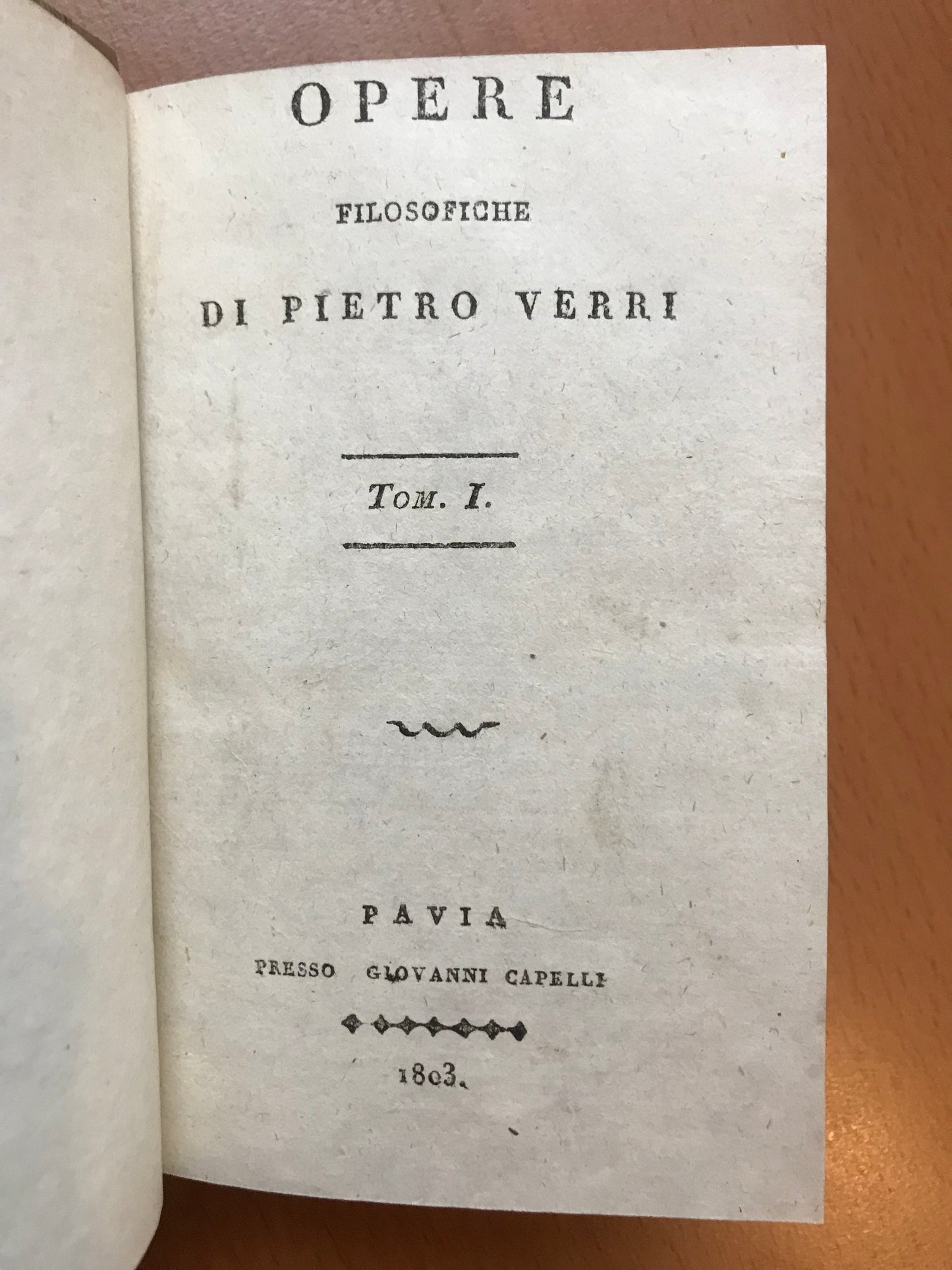 Opere Filosofiche di Pietro Verri - 4 tomes en 2 volumes - Complet - 1803