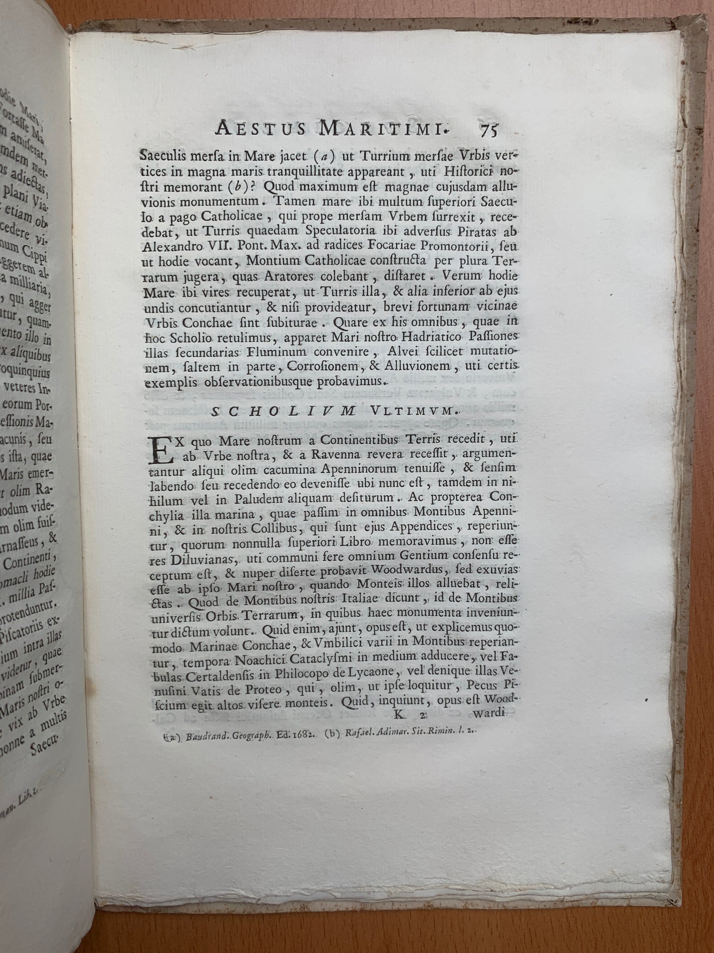 De conchis minus notis liber Cui accessit specimen aestus reciproci maris superi ad littus portumque Arimini - Janus Plancus - Edition originale - 1739