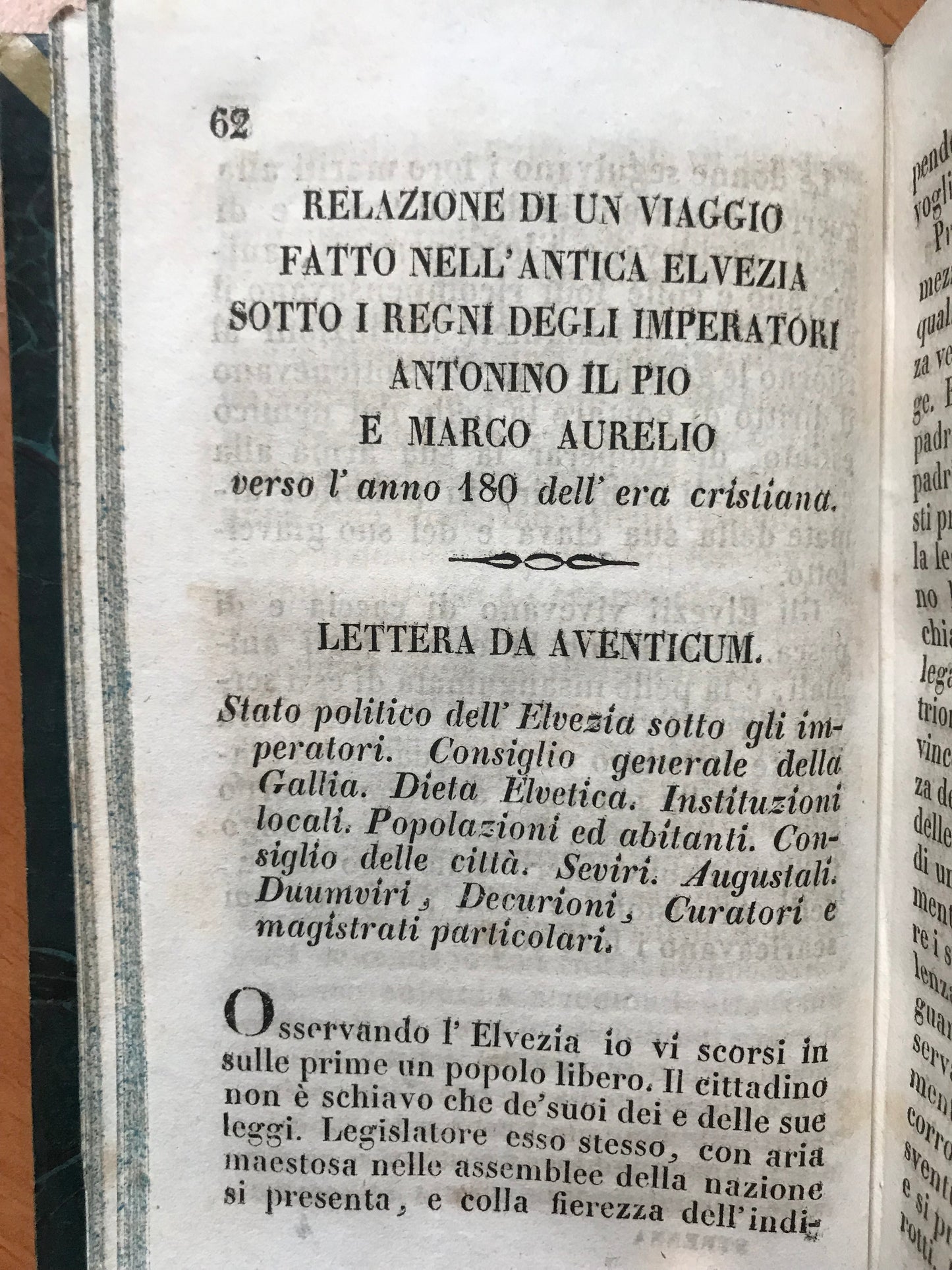 Notizie Storiche Sull'Antica Elvezia - Notizie Storiche Sulla Svizzera - Mitologia della Svizzera - 1844
