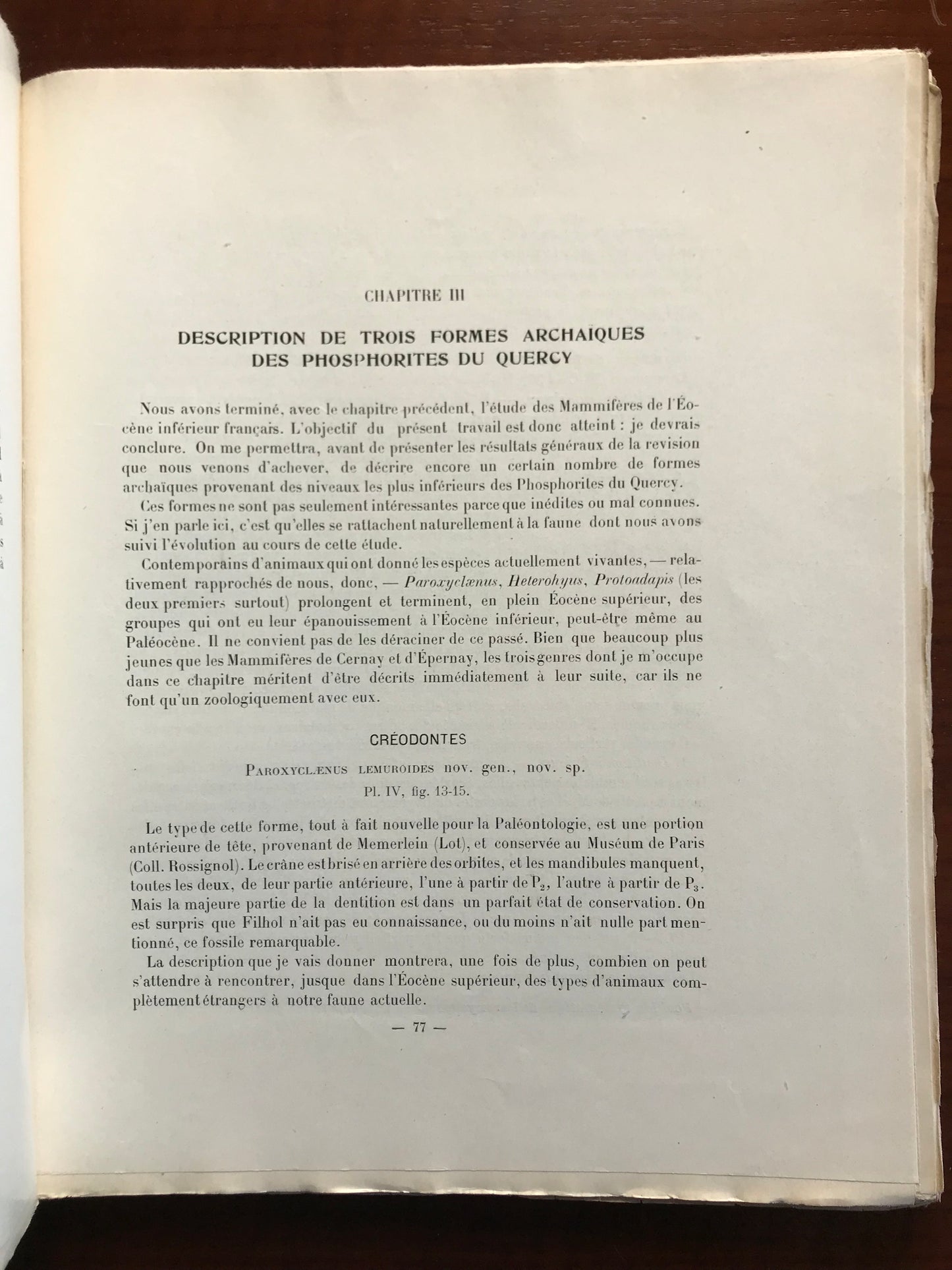 Les mammifères de l'éocène inférieur français et leurs gisements - Pierre Teilhard de Chardin - Edition originale de sa thèse - Envoi autographe - 1922