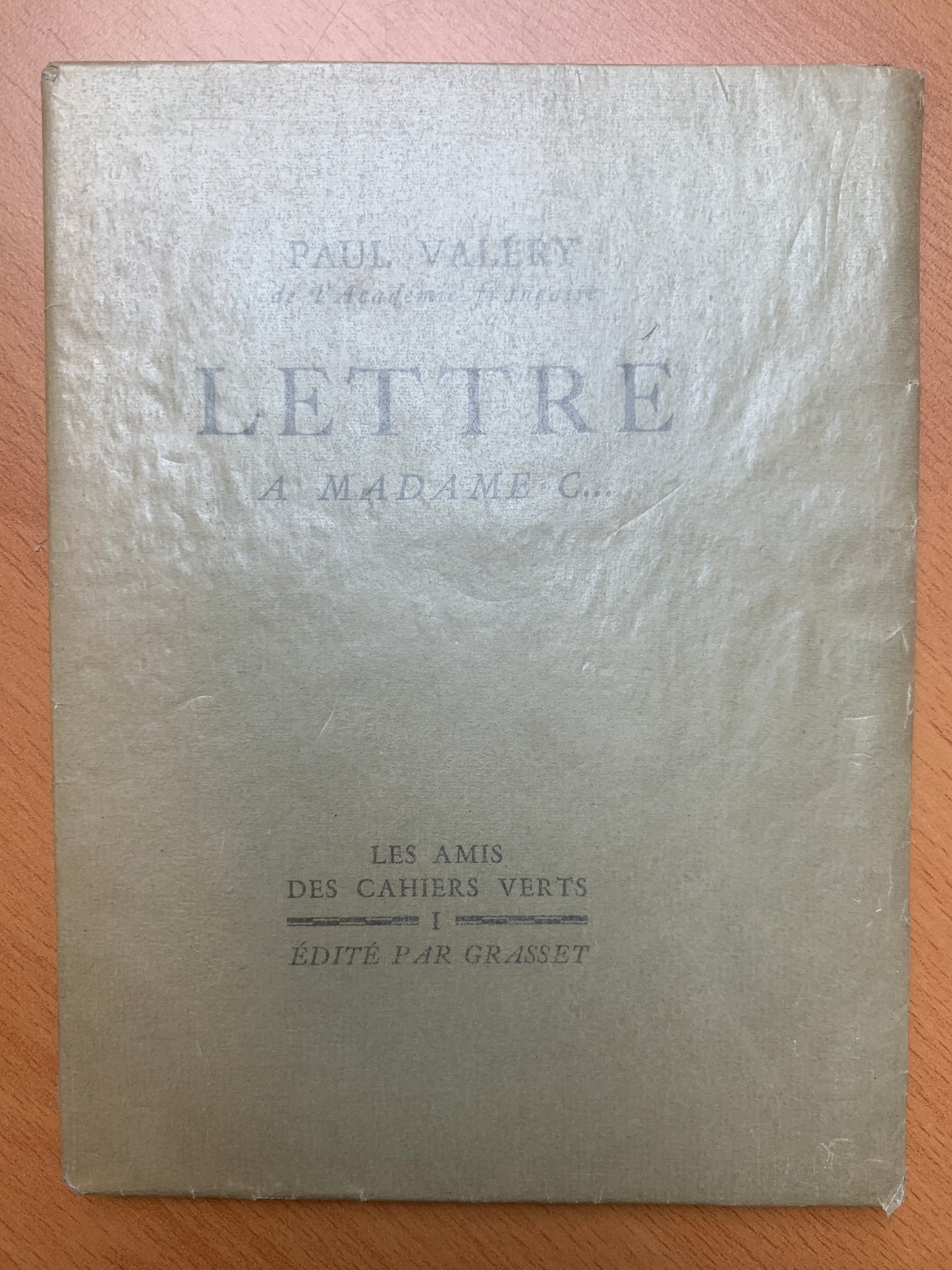 Lettre à Madame C...- Paul Valéry - Envoi autographes - Edition originale - 1928