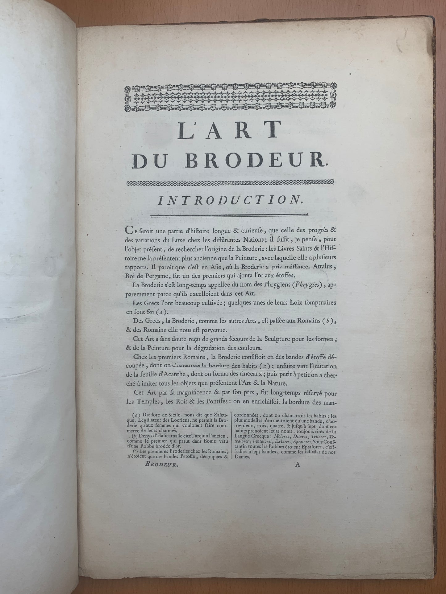 L'art du Brodeur - Par M. de Saint-Aubin, dessinateur du Roi - 1770