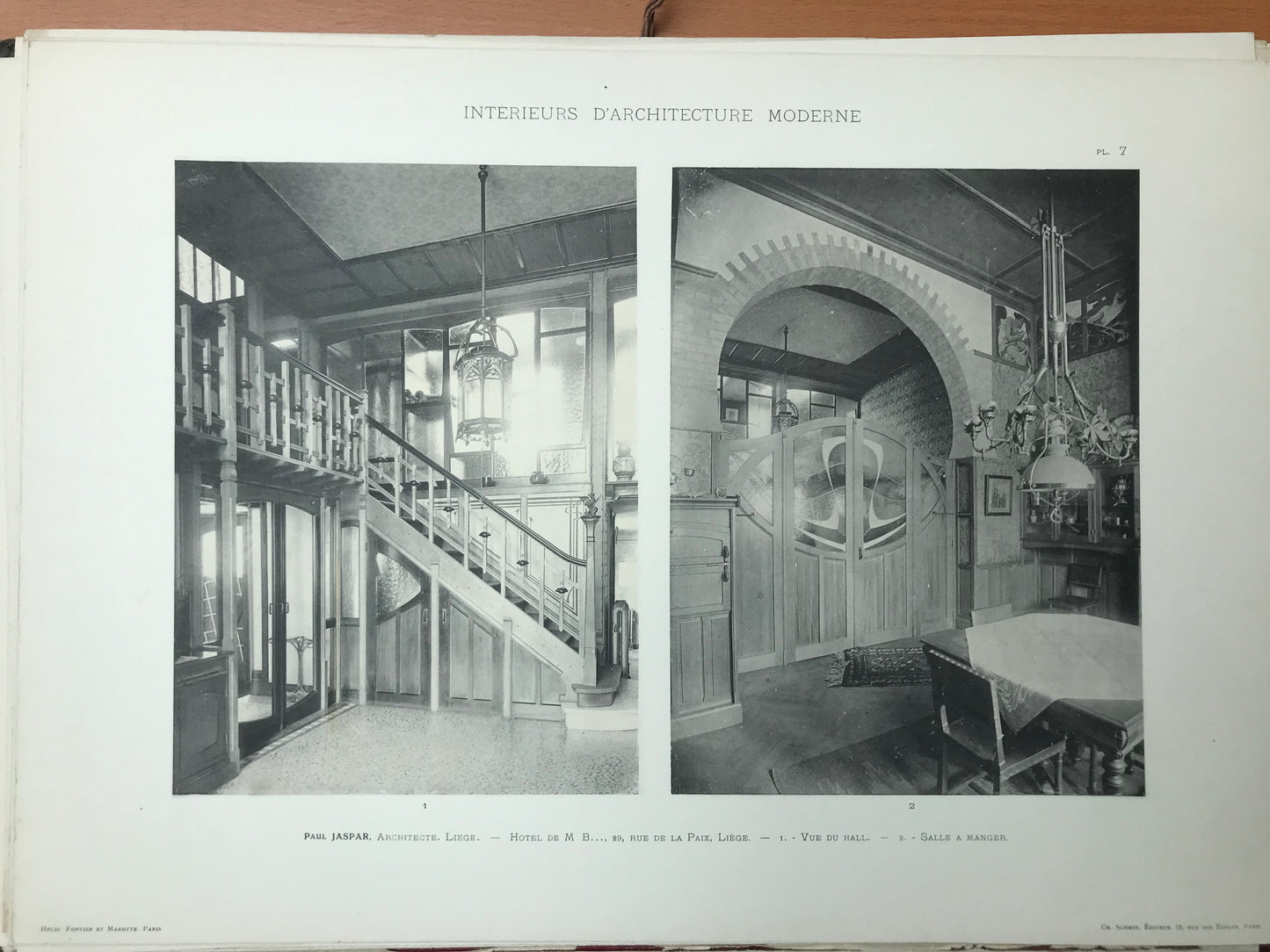 Intérieurs d'Architecture Moderne - Choix de documents recueillis en France et à l'étranger - Vestibules - Escaliers - Appartements - Charles Schmid - 1900