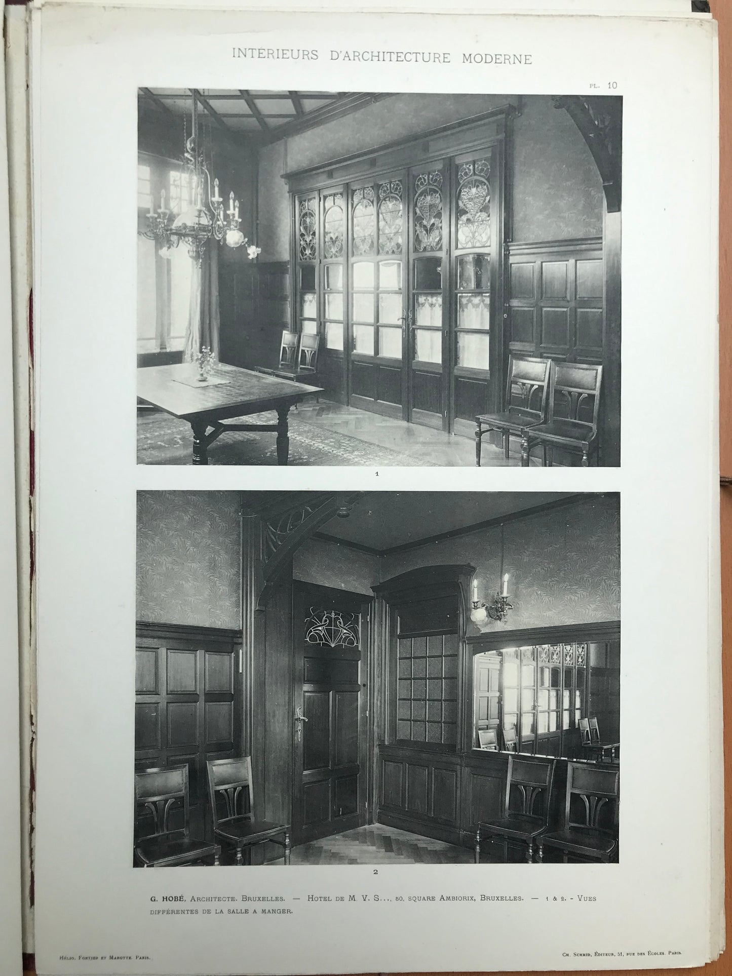Intérieurs d'Architecture Moderne - Choix de documents recueillis en France et à l'étranger - Vestibules - Escaliers - Appartements - Charles Schmid - 1900