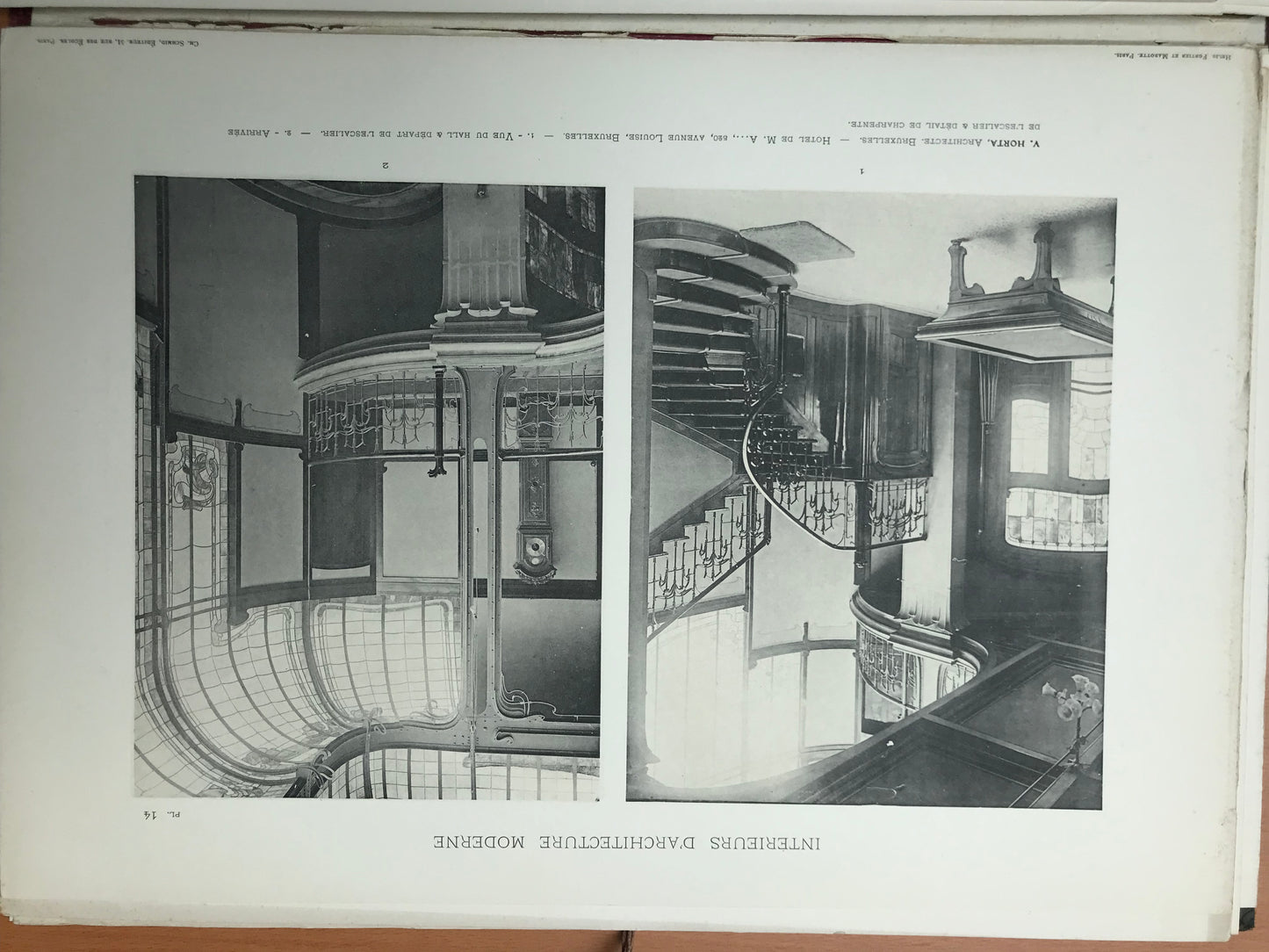 Intérieurs d'Architecture Moderne - Choix de documents recueillis en France et à l'étranger - Vestibules - Escaliers - Appartements - Charles Schmid - 1900