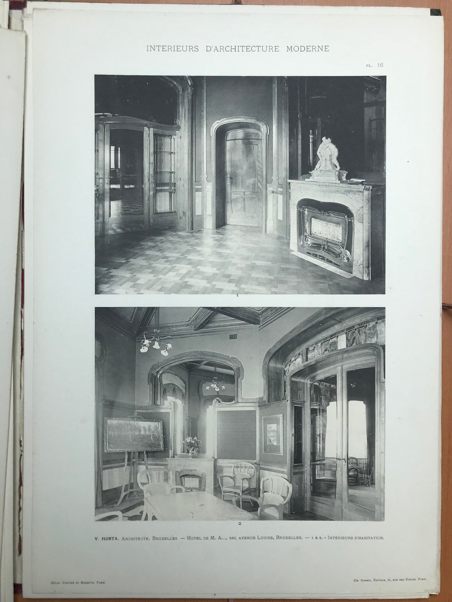 Intérieurs d'Architecture Moderne - Choix de documents recueillis en France et à l'étranger - Vestibules - Escaliers - Appartements - Charles Schmid - 1900