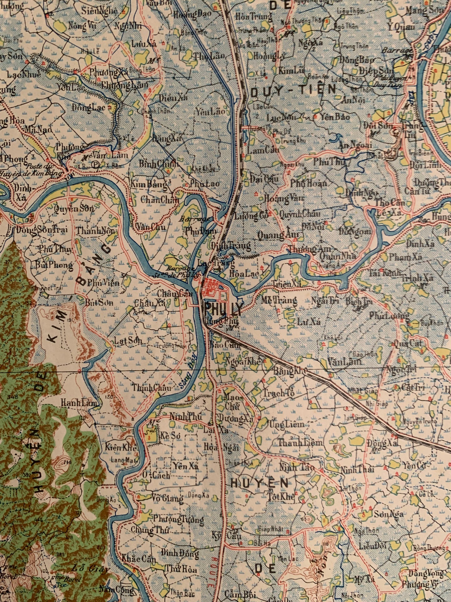 NAM DINH - Carte de l'INDOCHINE - Service Géographie de l'Indochine - 1949